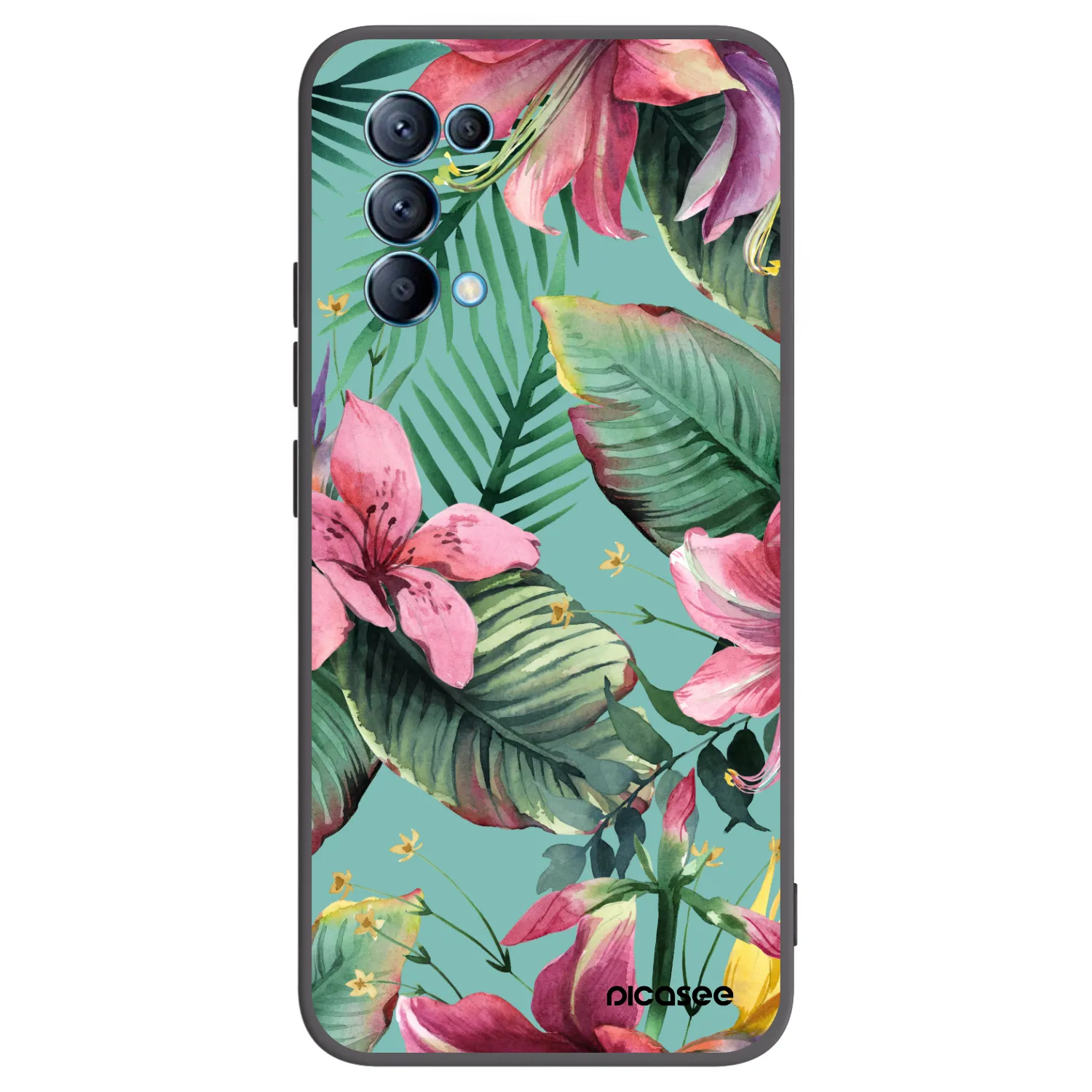 Picasee silikónový čierny obal pre OPPO Reno 5 5G - Hawaii