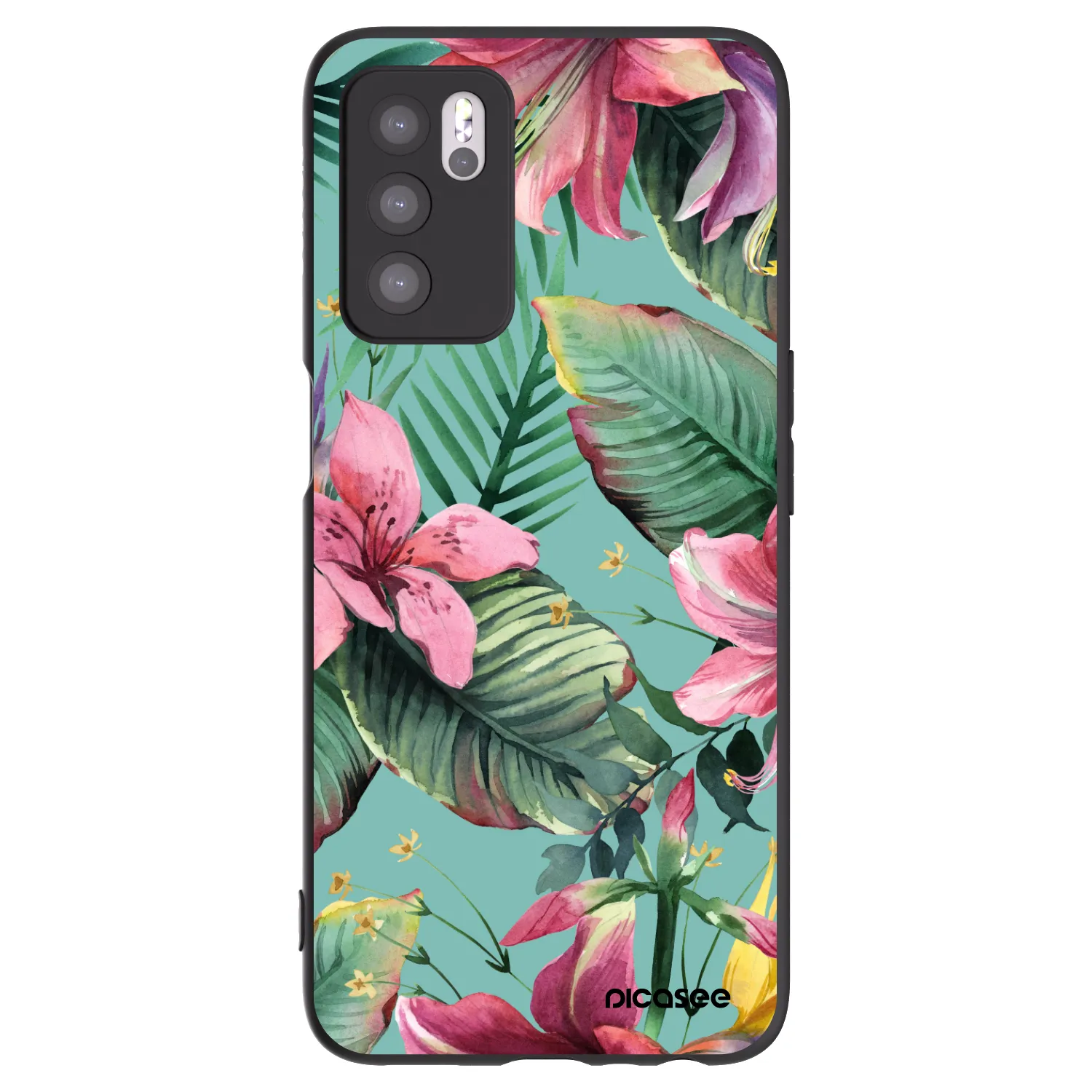 Picasee silikónový čierny obal pre OPPO A16s - Hawaii