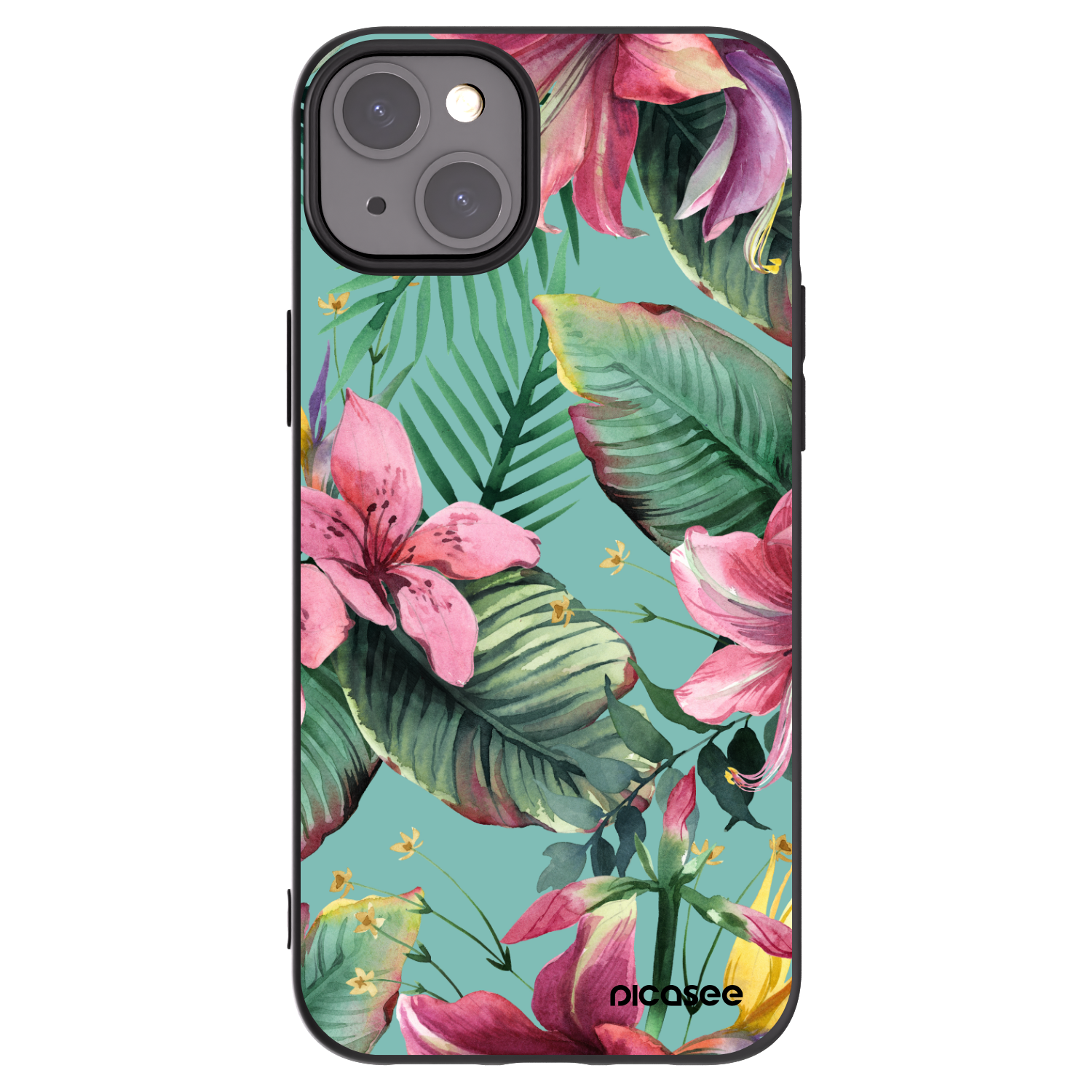Picasee silikónový čierny obal pre Apple iPhone 15 Plus - Hawaii
