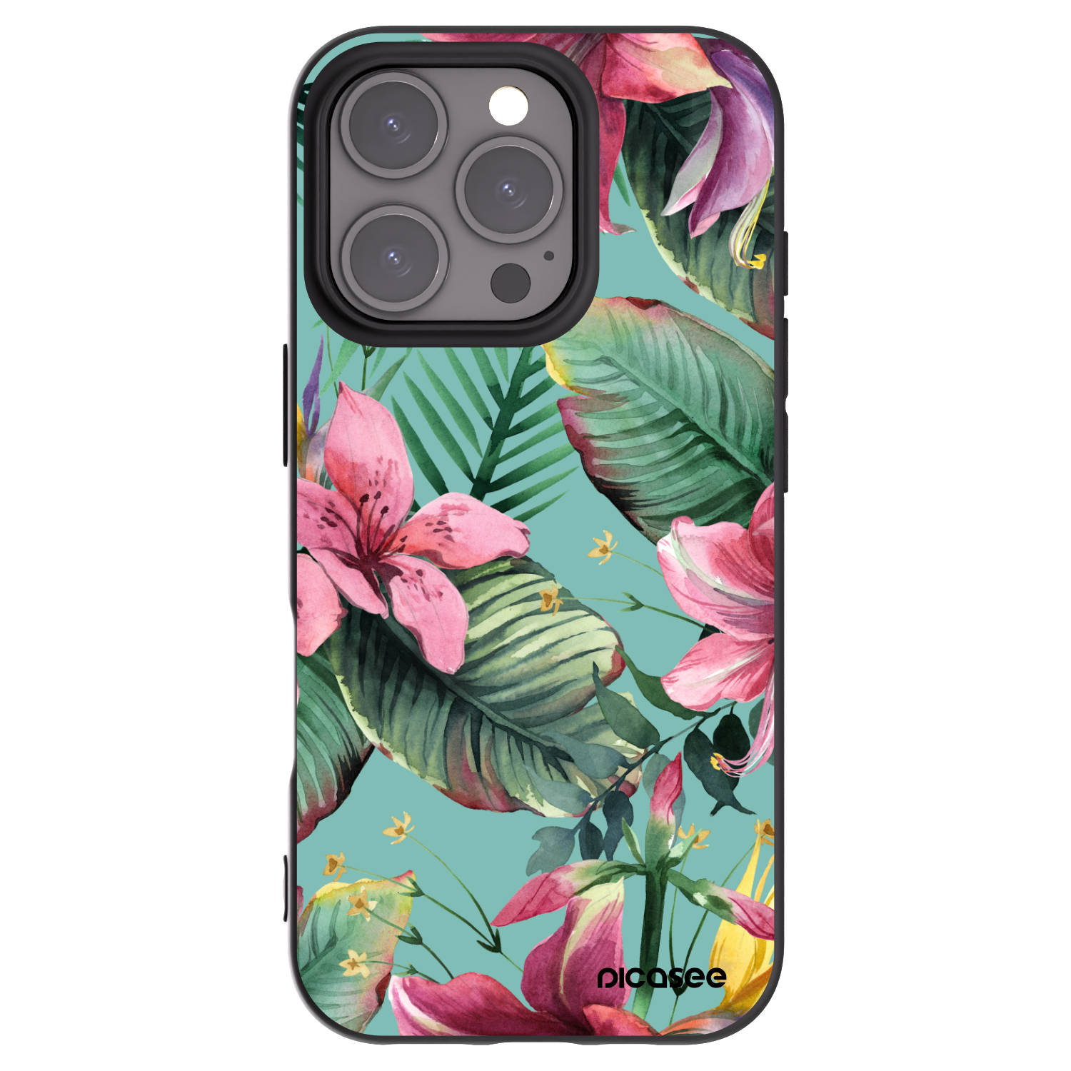 Picasee silikónový čierny obal pre Apple iPhone 16 Pro - Hawaii