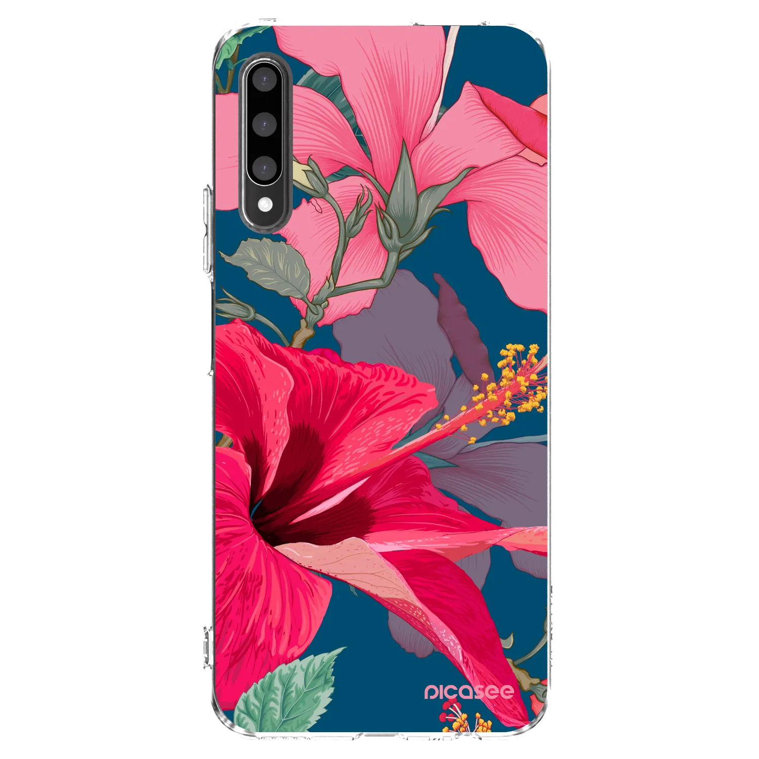 Picasee silikónový prehľadný obal pre Honor 9X Pro - Hibiscus