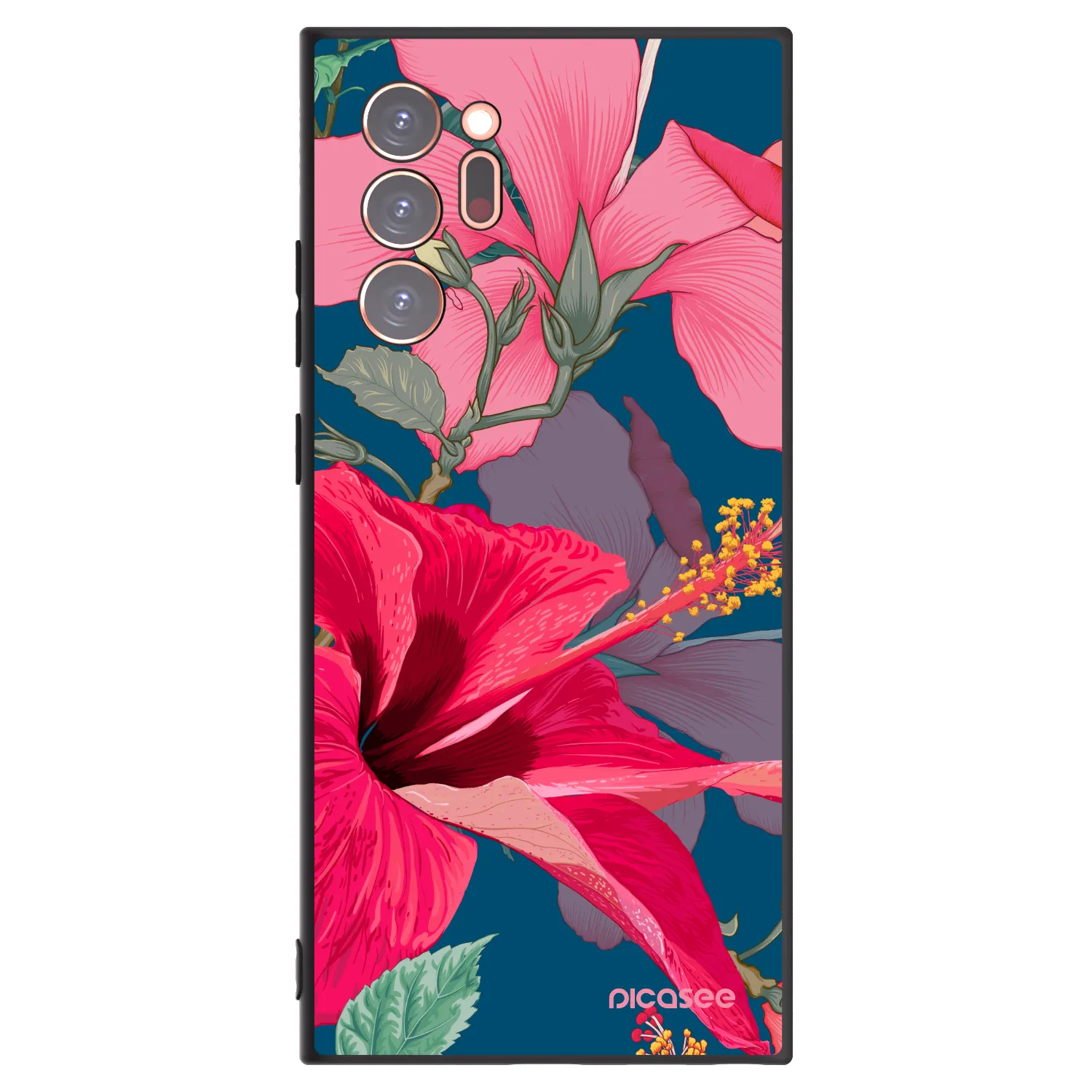 Picasee silikónový čierny obal pre Samsung Galaxy Note 20 Ultra - Hibiscus