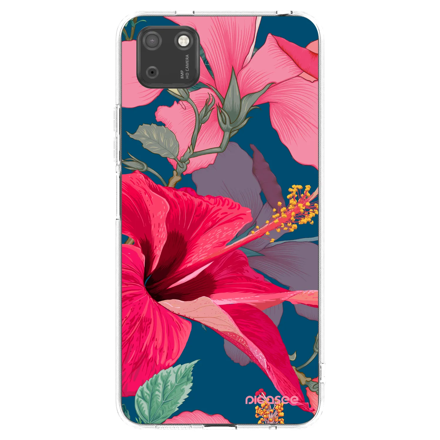 Picasee silikónový prehľadný obal pre Huawei Y5P - Hibiscus