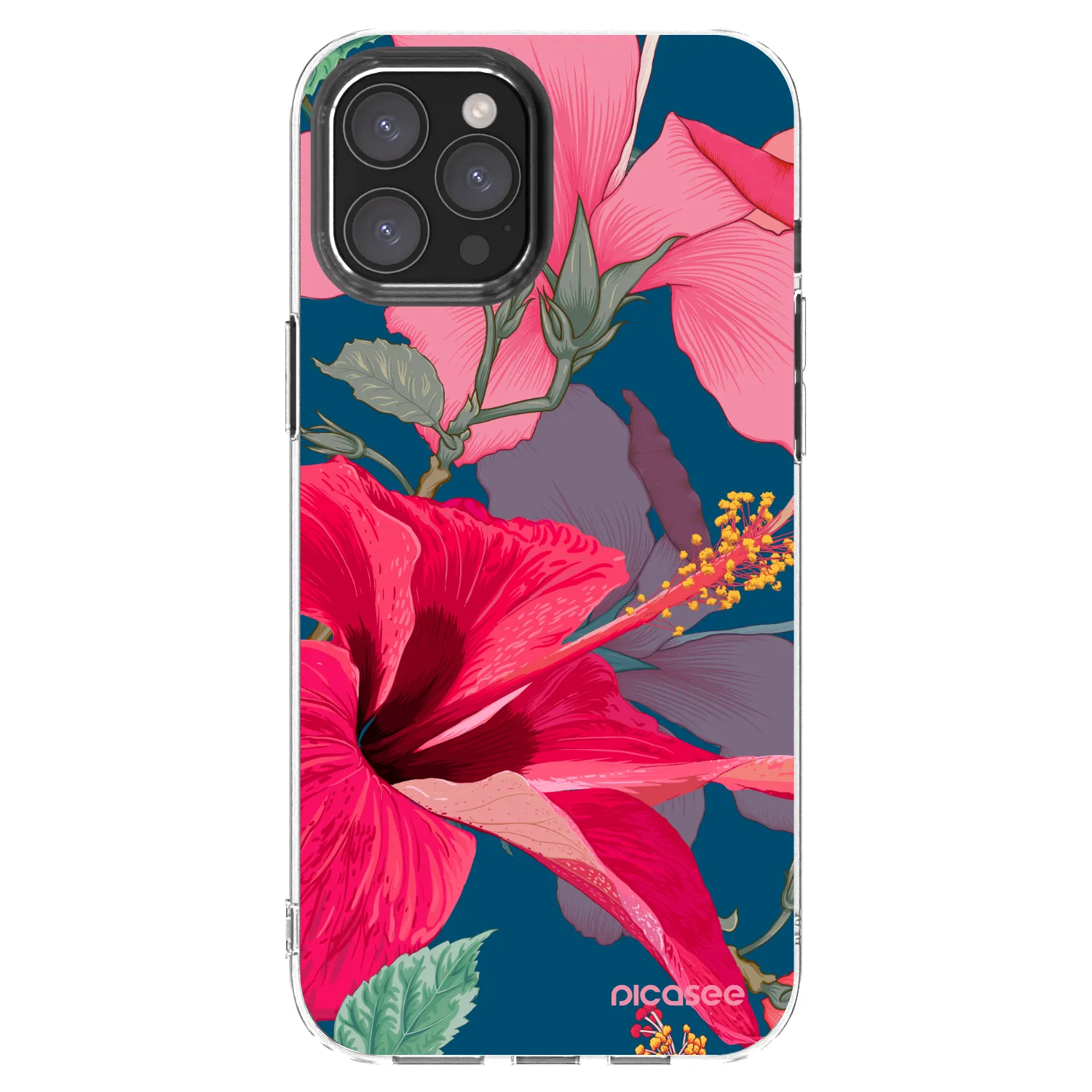 Picasee silikónový prehľadný obal pre Apple iPhone 12 Pro Max - Hibiscus