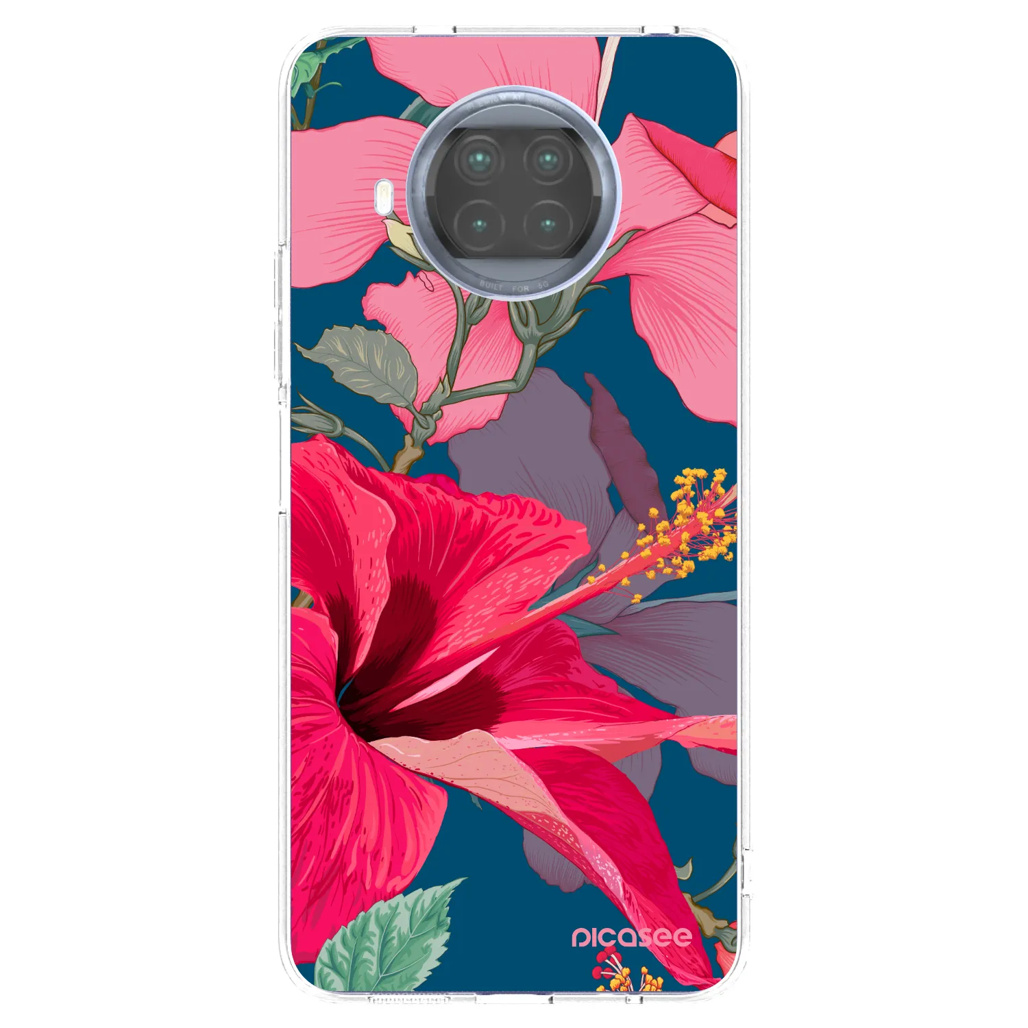 Picasee silikónový prehľadný obal pre Xiaomi Mi 10T Lite - Hibiscus