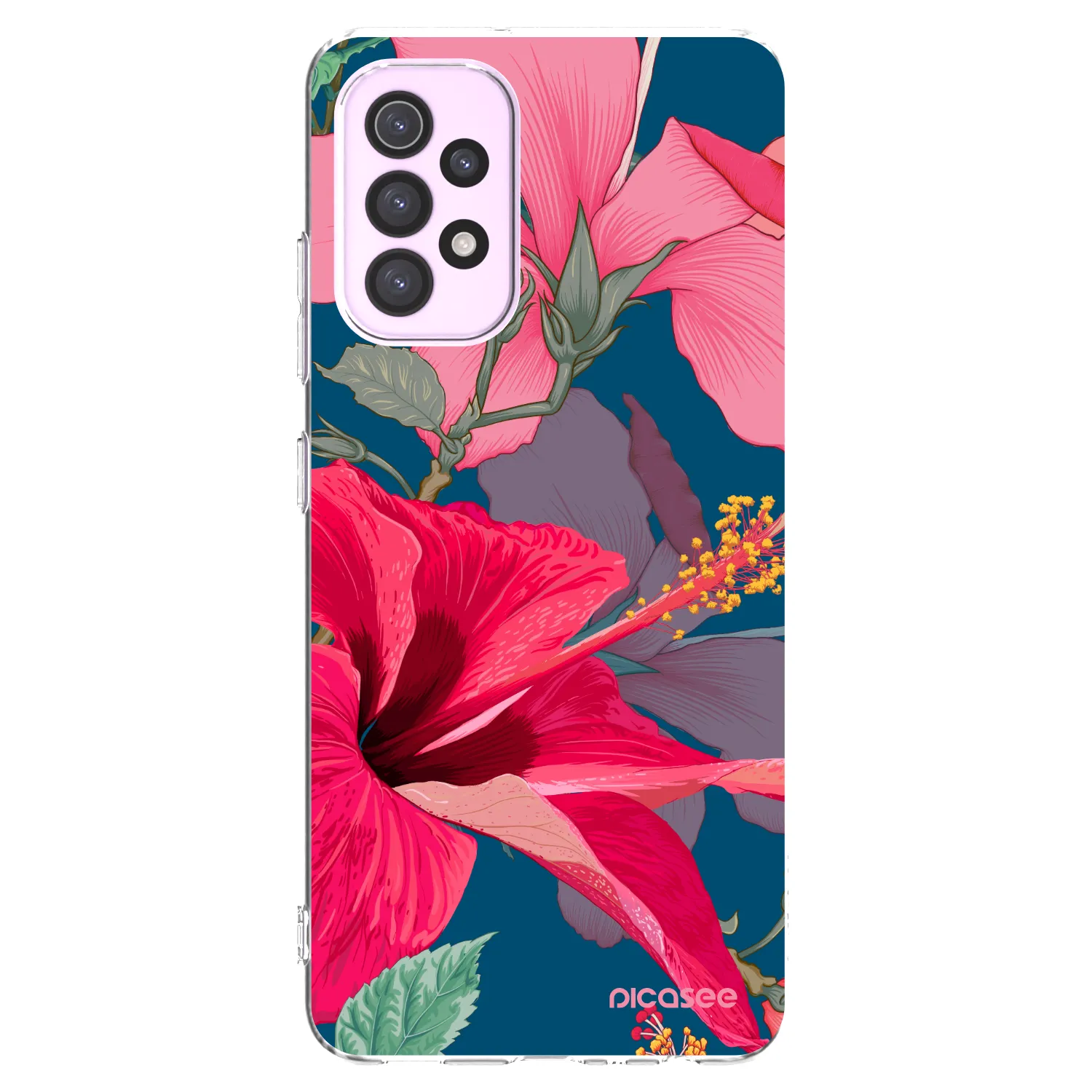 Picasee silikónový prehľadný obal pre Samsung Galaxy A32 5G A326B - Hibiscus