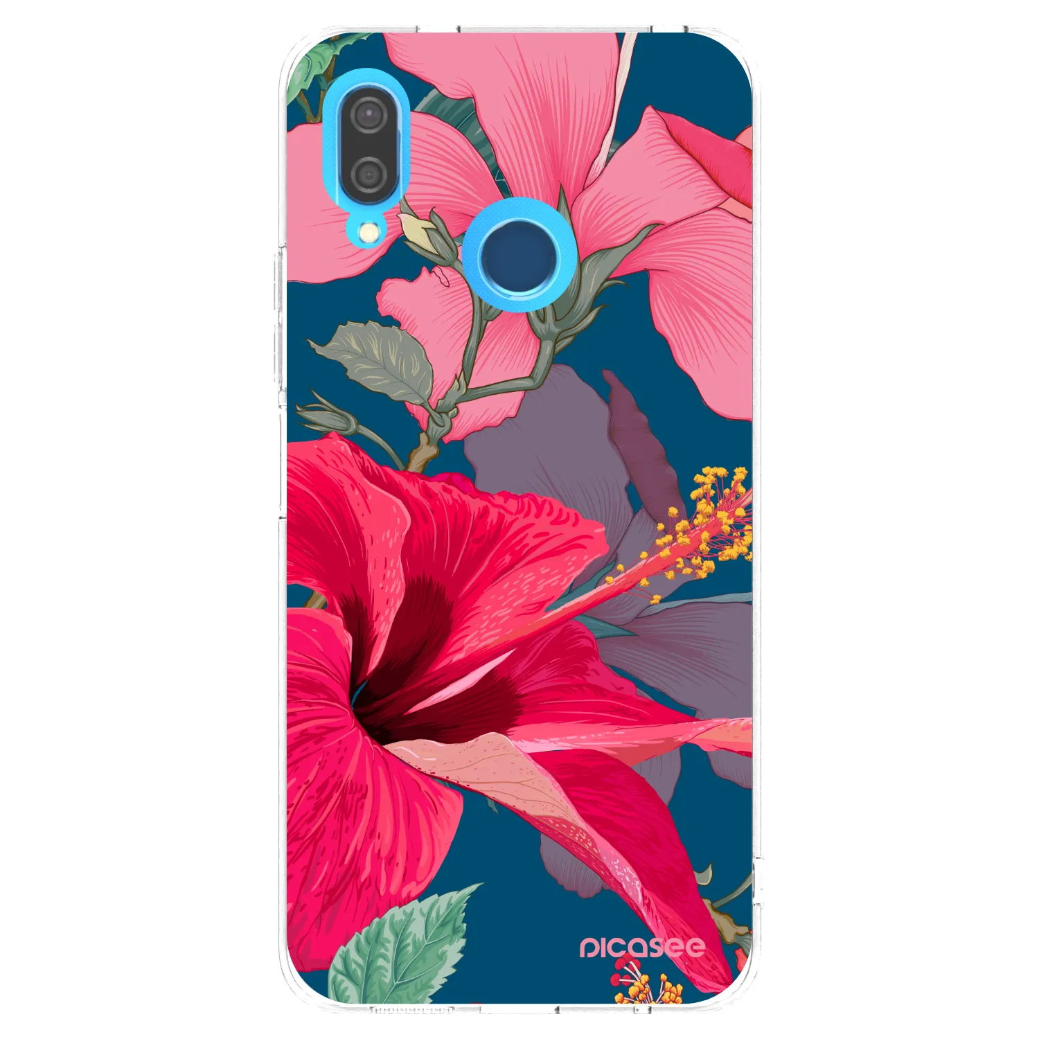 Picasee silikónový prehľadný obal pre Huawei P20 Lite - Hibiscus