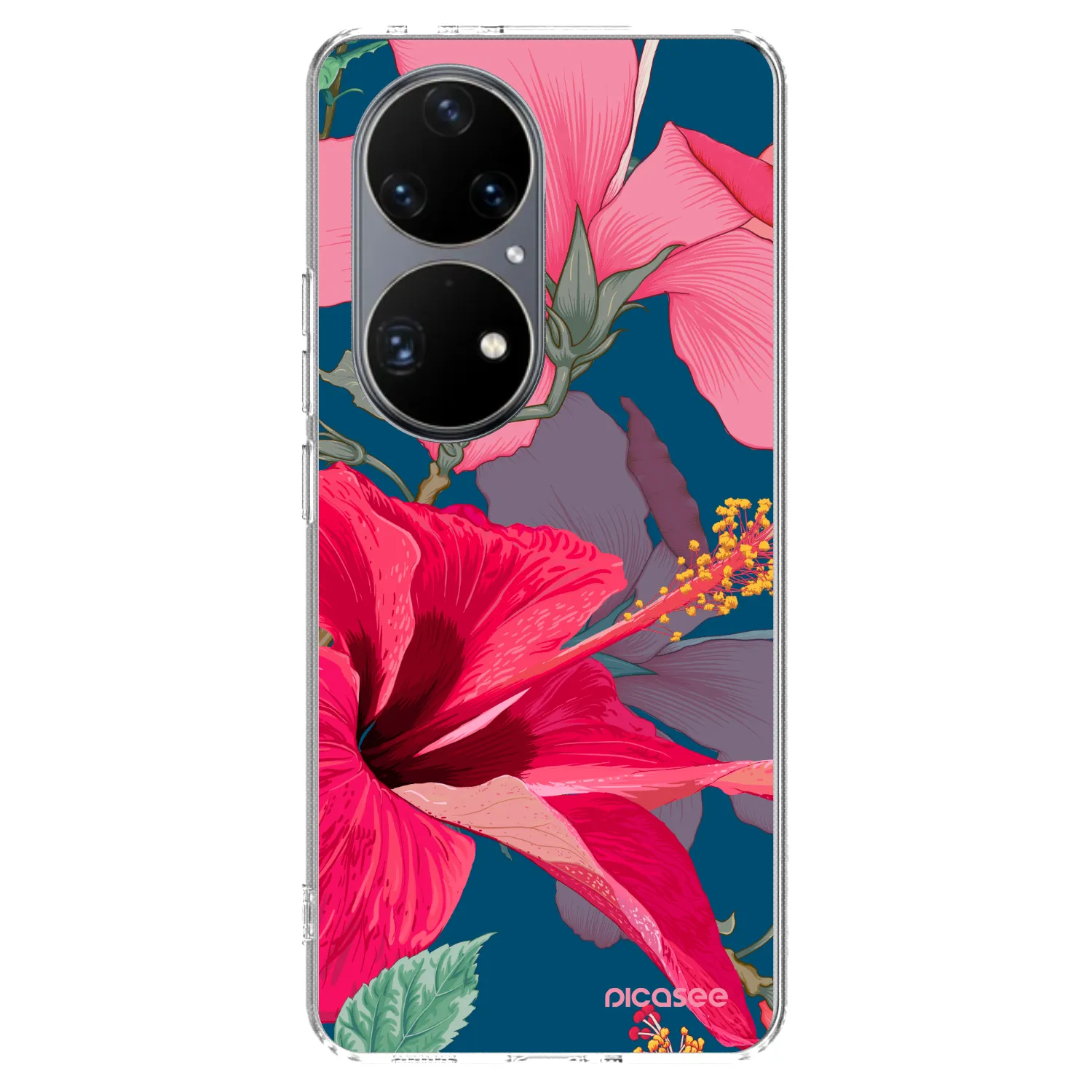 Picasee silikónový prehľadný obal pre Huawei P50 - Hibiscus