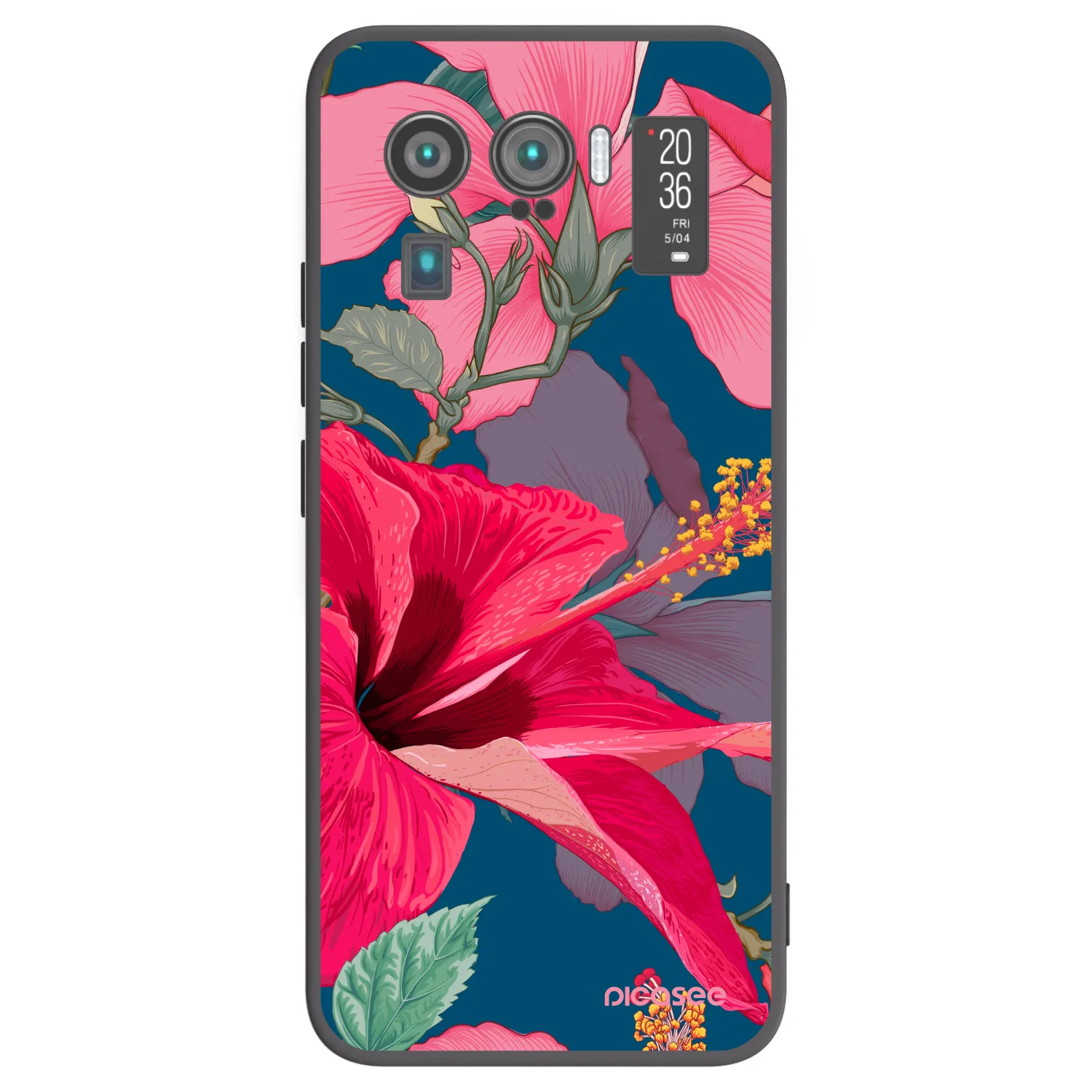 Picasee silikónový čierny obal pre Xiaomi Mi 11 Ultra - Hibiscus
