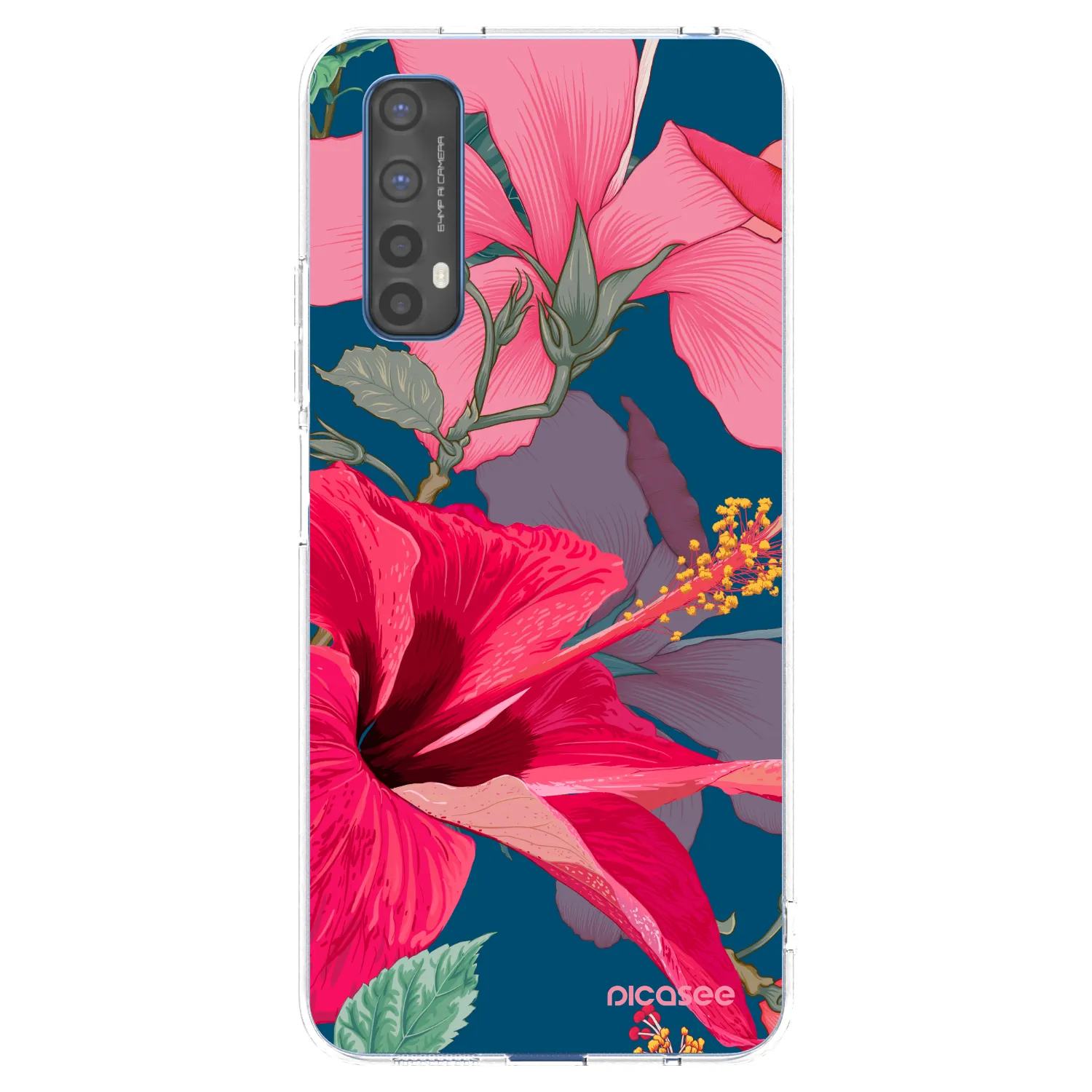 Picasee silikónový prehľadný obal pre Realme 7 - Hibiscus