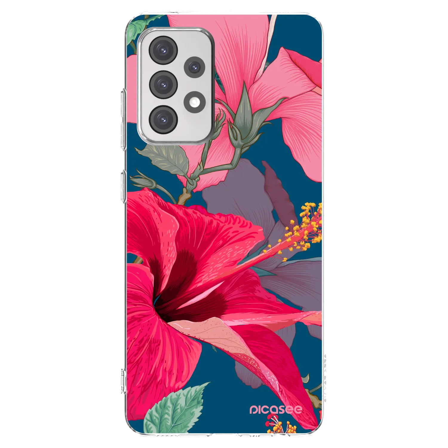 Picasee silikónový prehľadný obal pre Samsung Galaxy A52s 5G A528B - Hibiscus