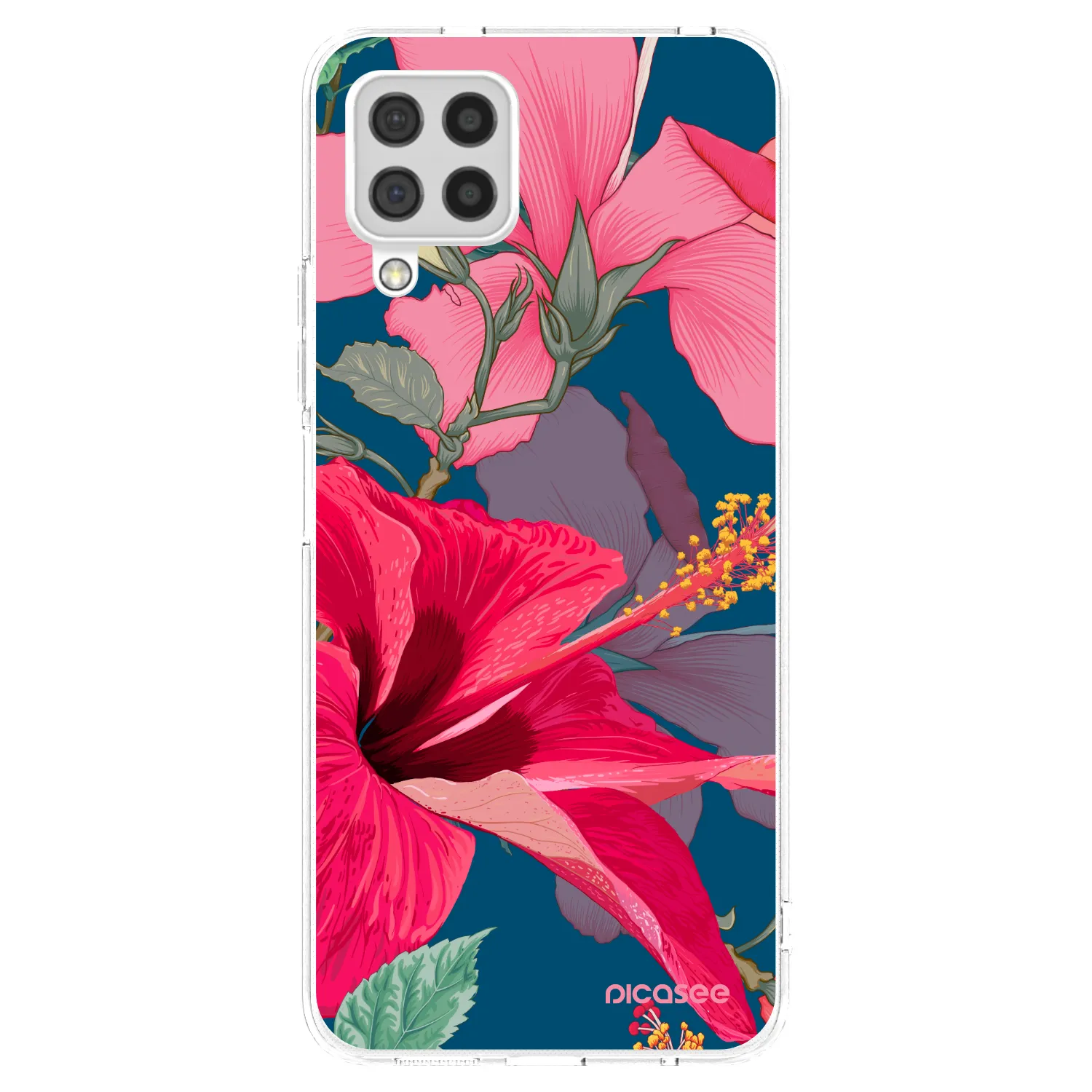 Picasee silikónový prehľadný obal pre Samsung Galaxy A22 A225F 4G - Hibiscus