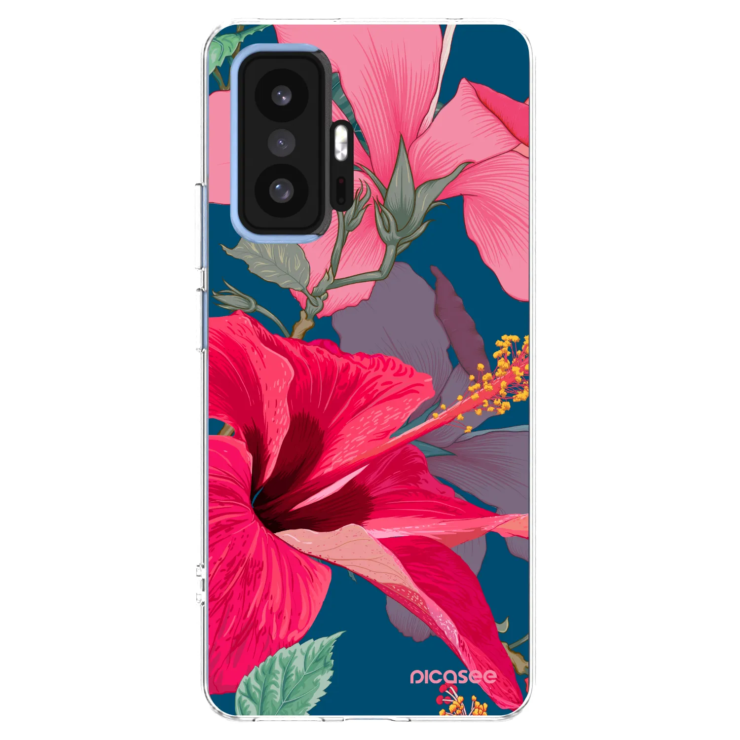 Silikónový prehľadný obal pre Xiaomi 11T Pro - Hibiscus