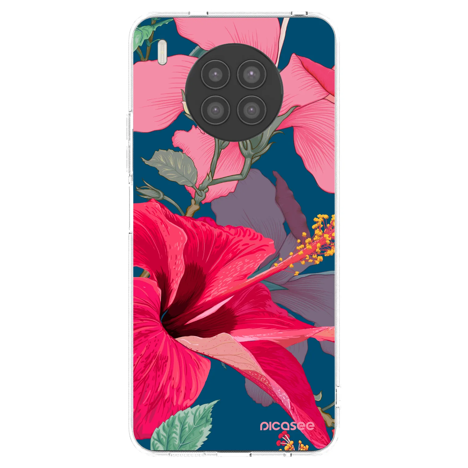 Picasee silikónový prehľadný obal pre Huawei Nova 8i - Hibiscus