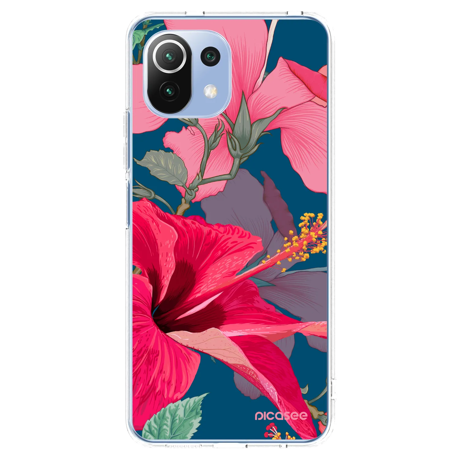 Picasee silikónový prehľadný obal pre Xiaomi 11 Lite 5G NE - Hibiscus