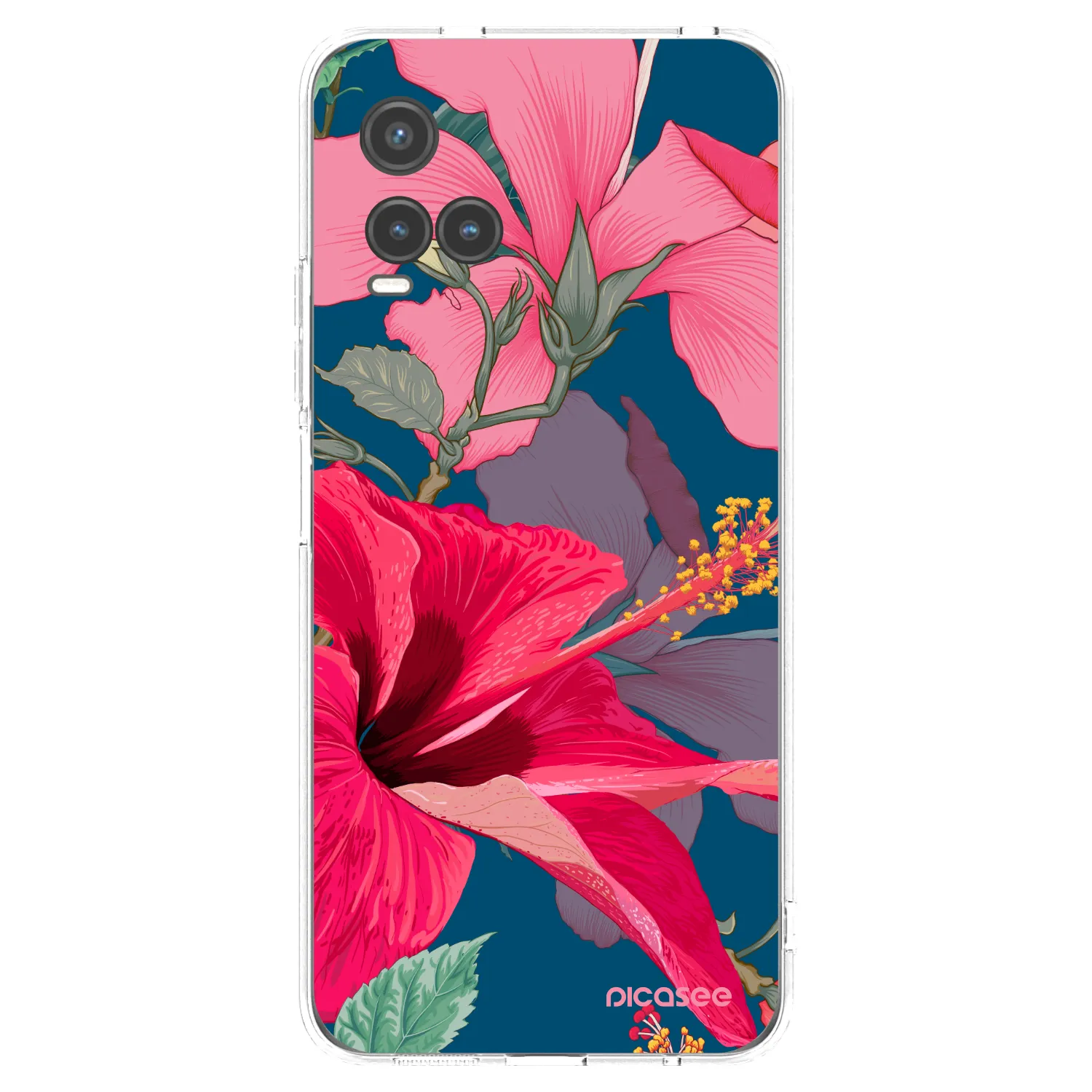 Picasee silikónový prehľadný obal pre Vivo Y33s - Hibiscus