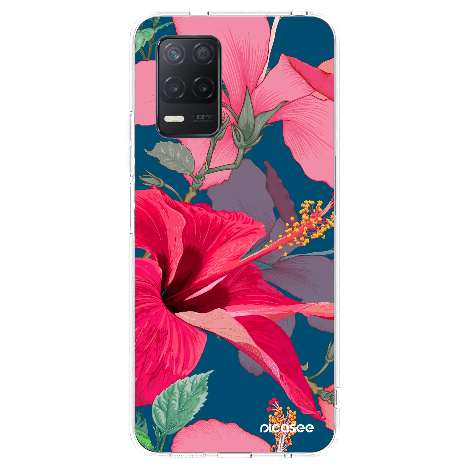 Picasee silikónový prehľadný obal pre Realme 8 5G - Hibiscus