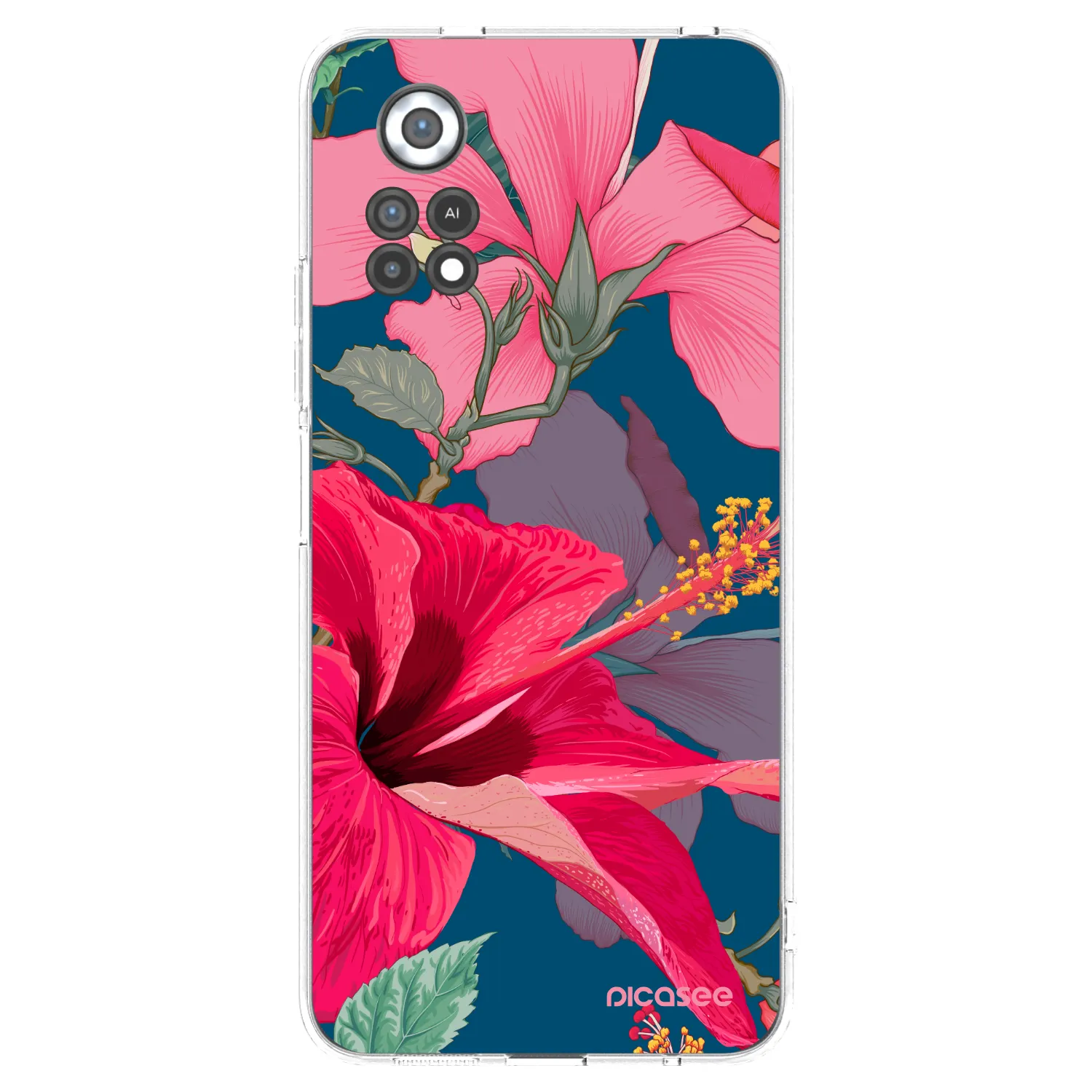 Picasee silikónový prehľadný obal pre Xiaomi Poco X4 Pro 5G - Hibiscus