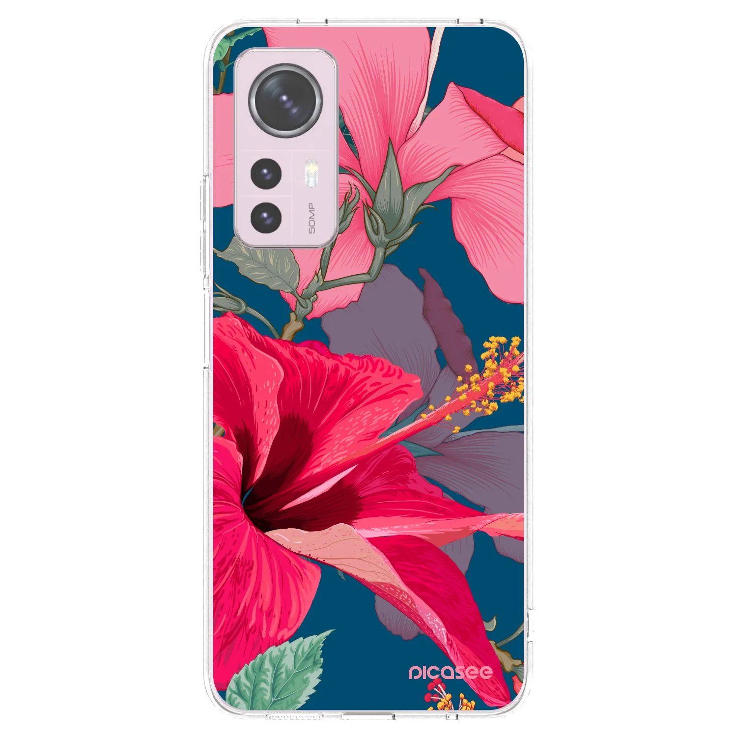 Picasee silikónový prehľadný obal pre Xiaomi 12 - Hibiscus