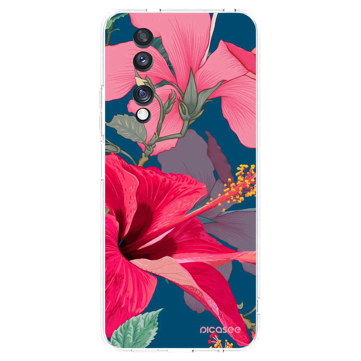 Picasee silikónový prehľadný obal pre Honor 70 - Hibiscus