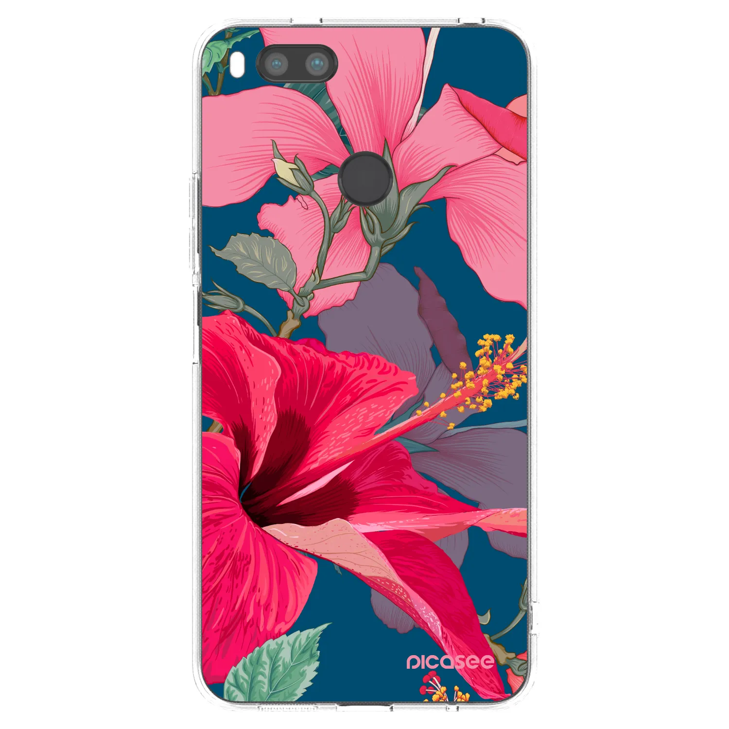 Picasee silikónový prehľadný obal pre Xiaomi Redmi A1 - Hibiscus