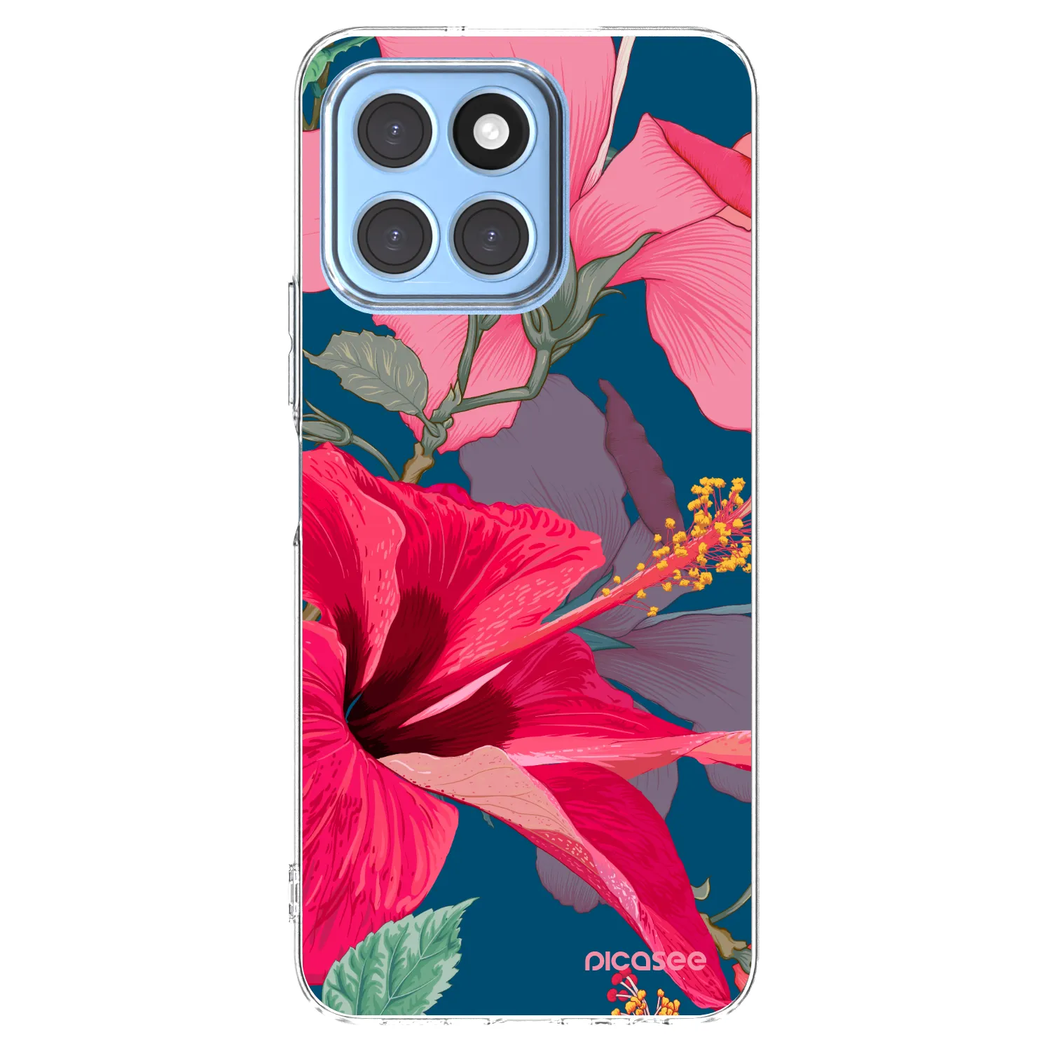 Picasee silikónový prehľadný obal pre Honor X8 5G - Hibiscus