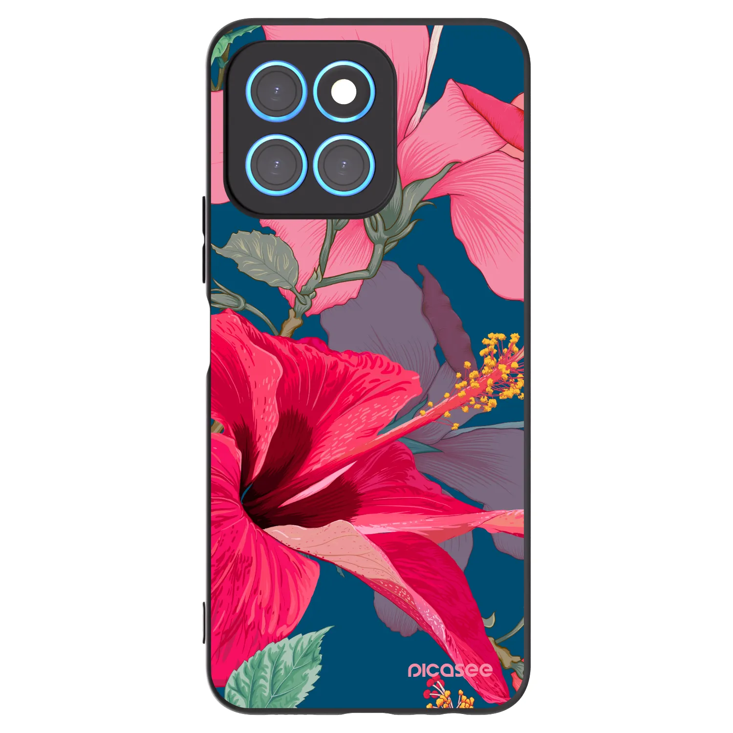 Picasee silikónový čierny obal pre Honor X6 - Hibiscus