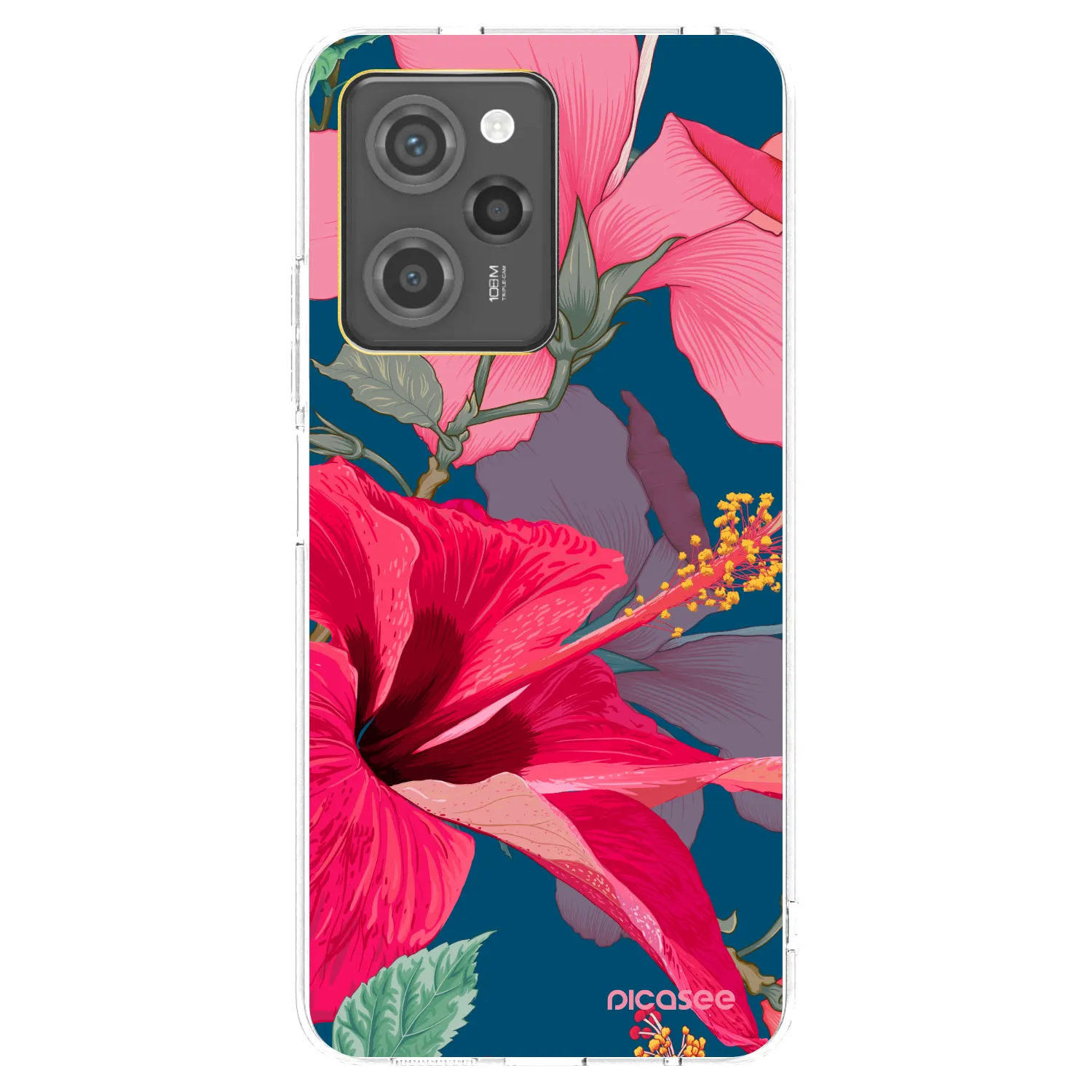 Picasee silikónový čierny obal pre Xiaomi Poco X5 Pro - Hibiscus