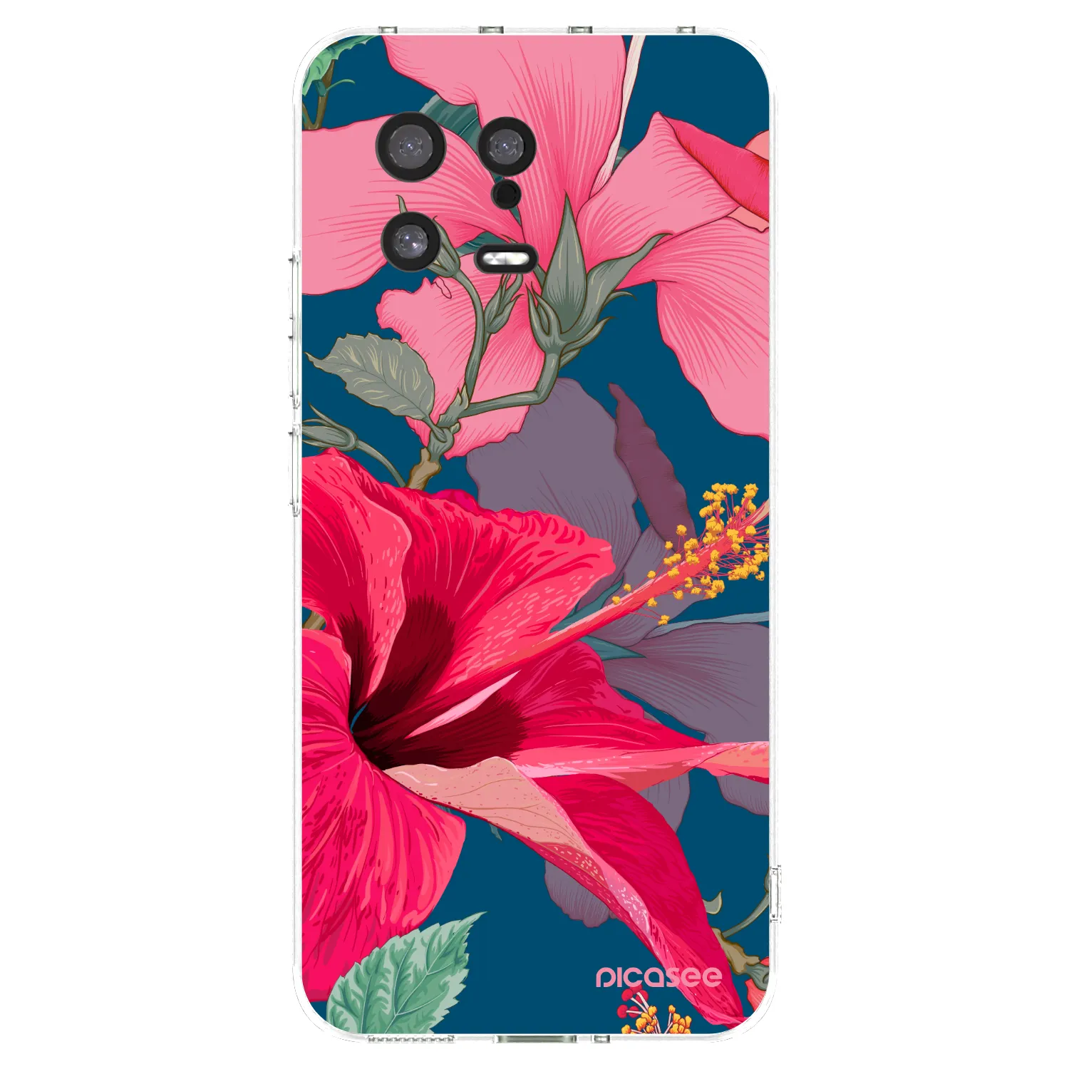 Silikónový prehľadný obal pre Xiaomi 13 - Hibiscus