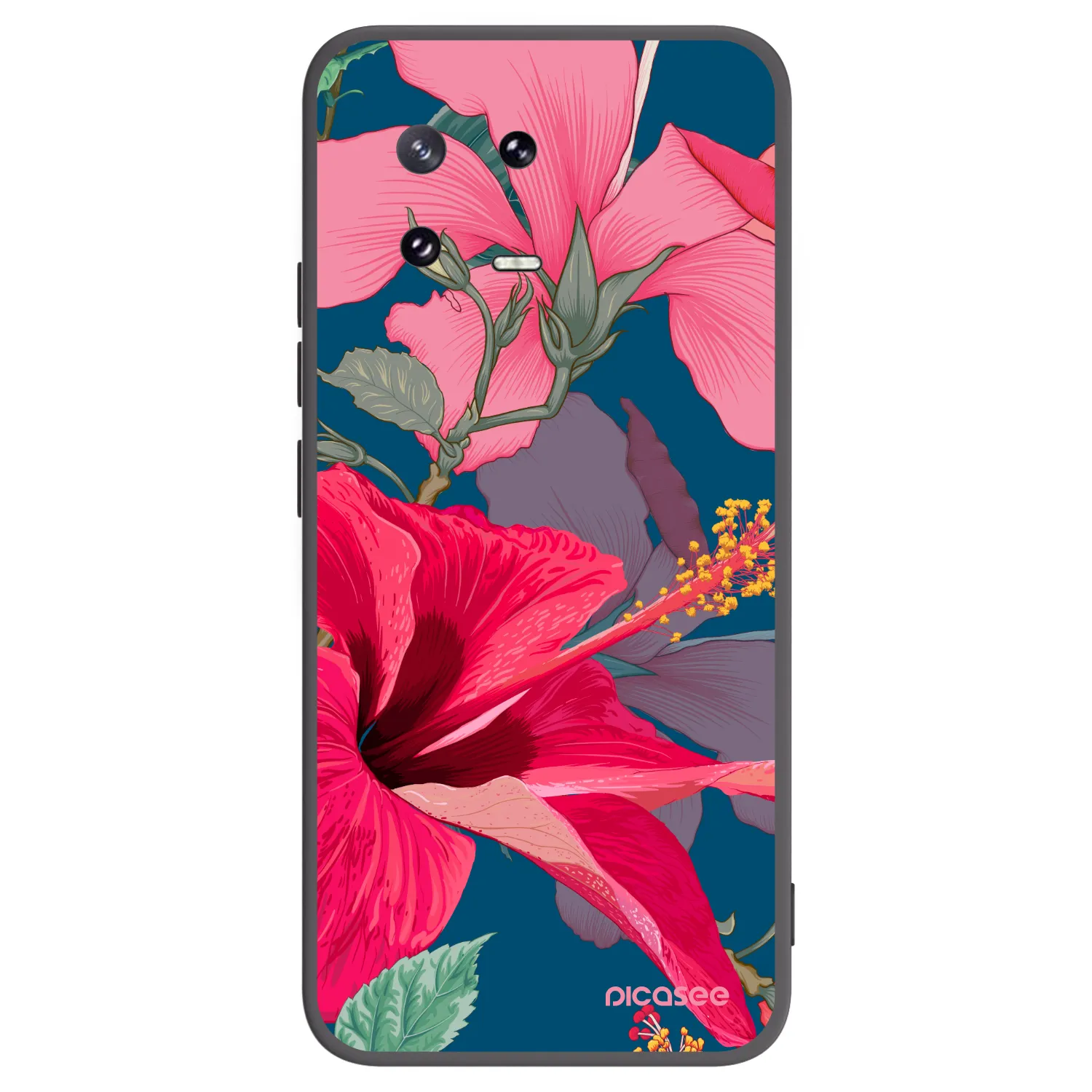 Picasee silikónový čierny obal pre Xiaomi 13 Pro - Hibiscus