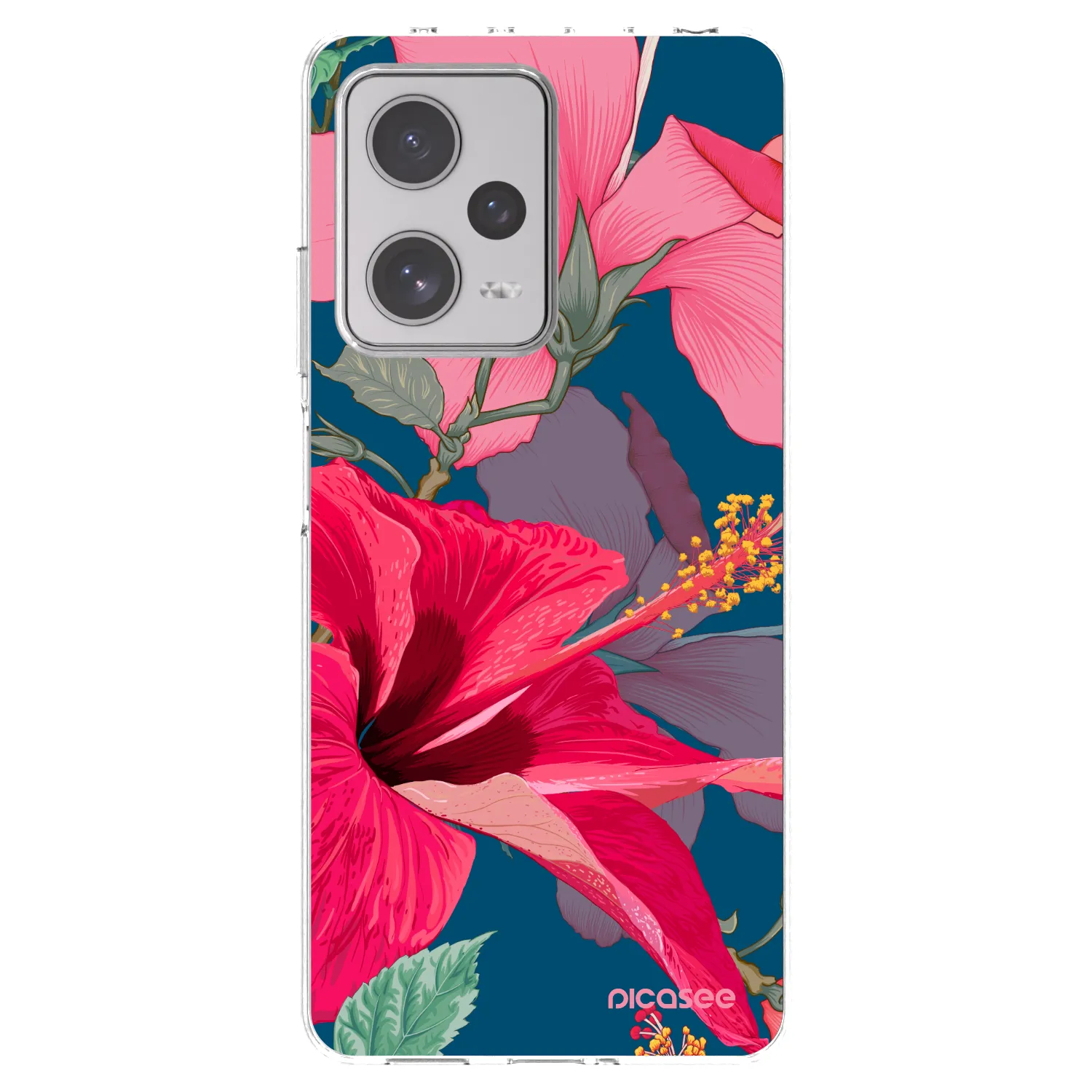 Picasee silikónový prehľadný obal pre Xiaomi Redmi Note 12 Pro+ 5G - Hibiscus
