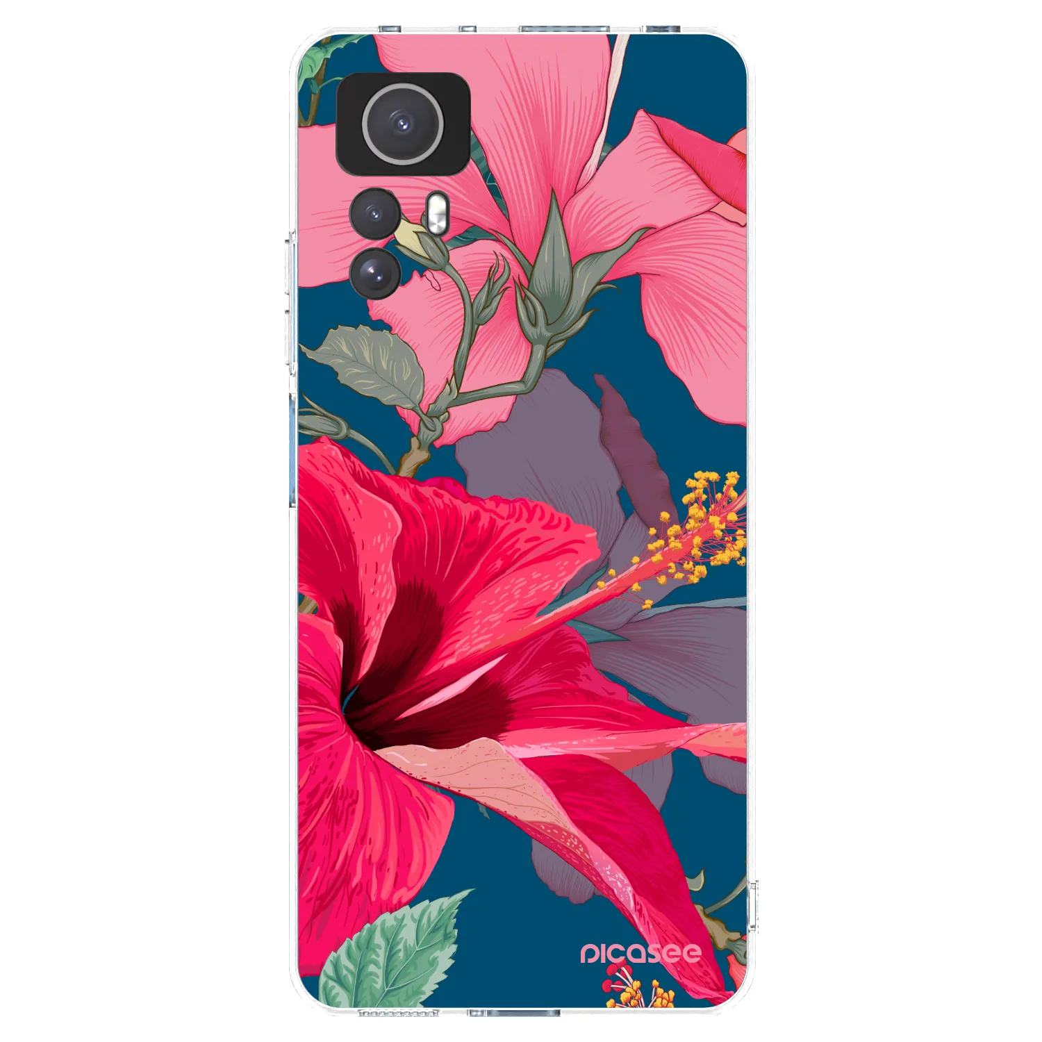 Picasee silikónový prehľadný obal pre Xiaomi Redmi Note 12S - Hibiscus