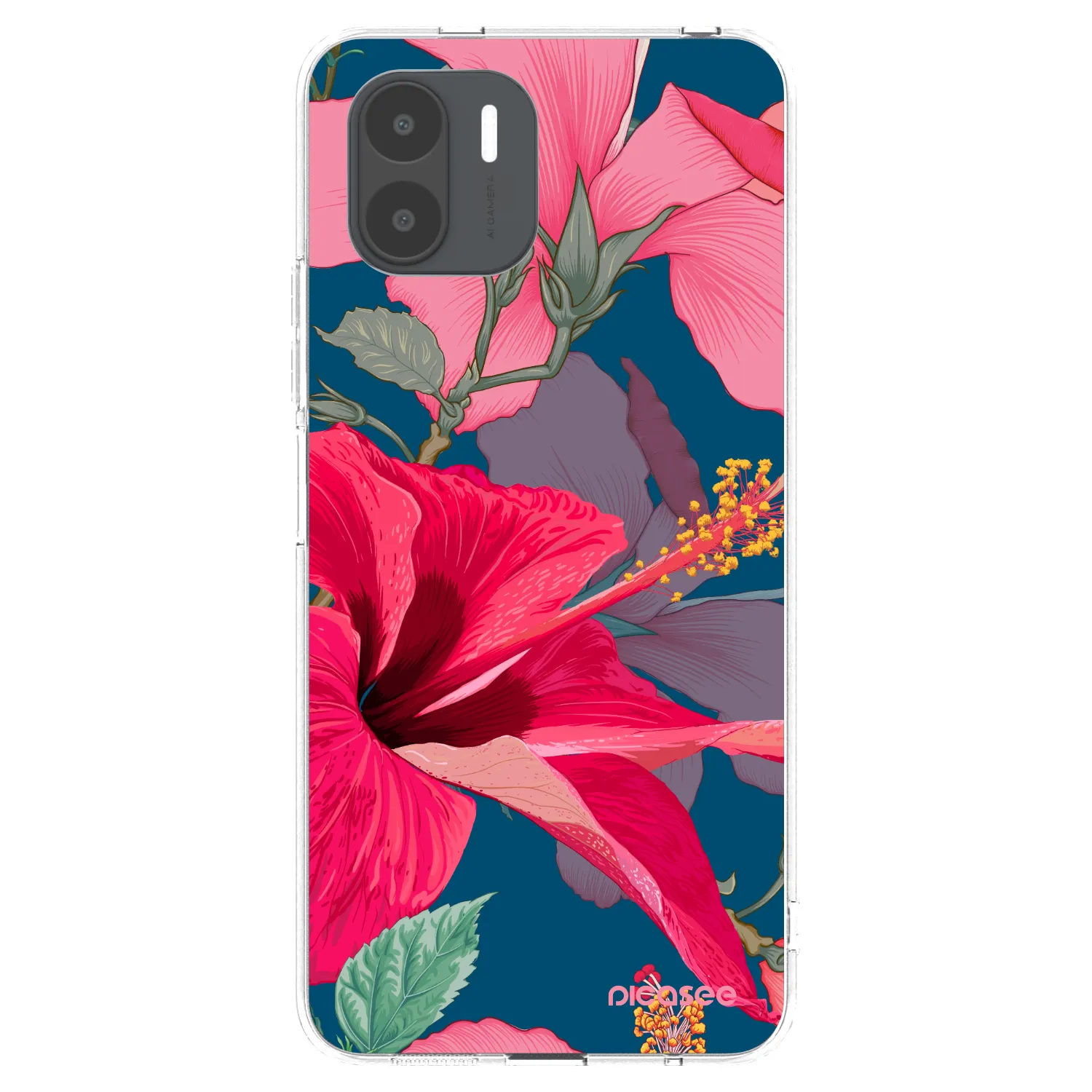 Picasee silikónový prehľadný obal pre Xiaomi Redmi A2 - Hibiscus