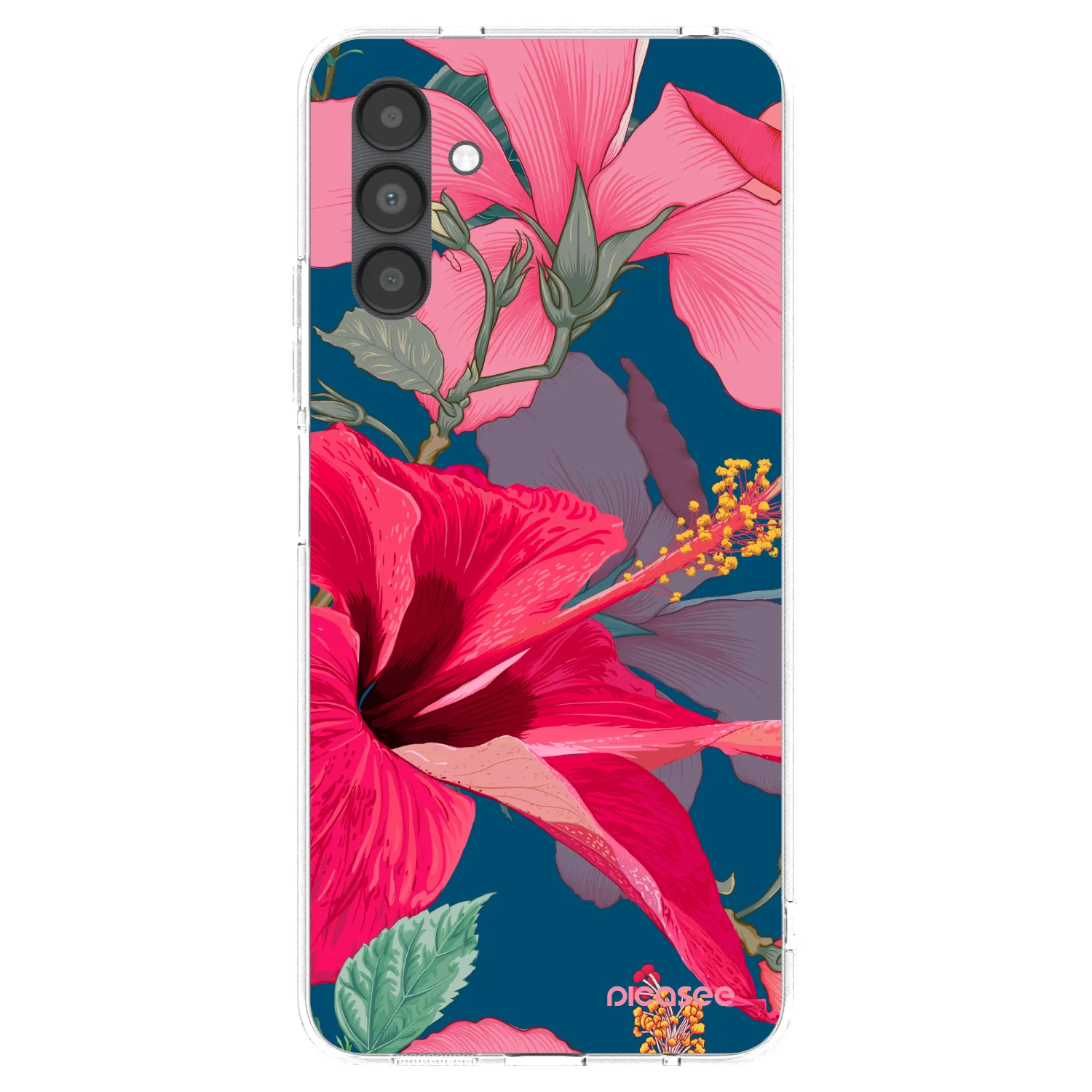 Picasee silikónový prehľadný obal pre Samsung Galaxy A04s A047F - Hibiscus