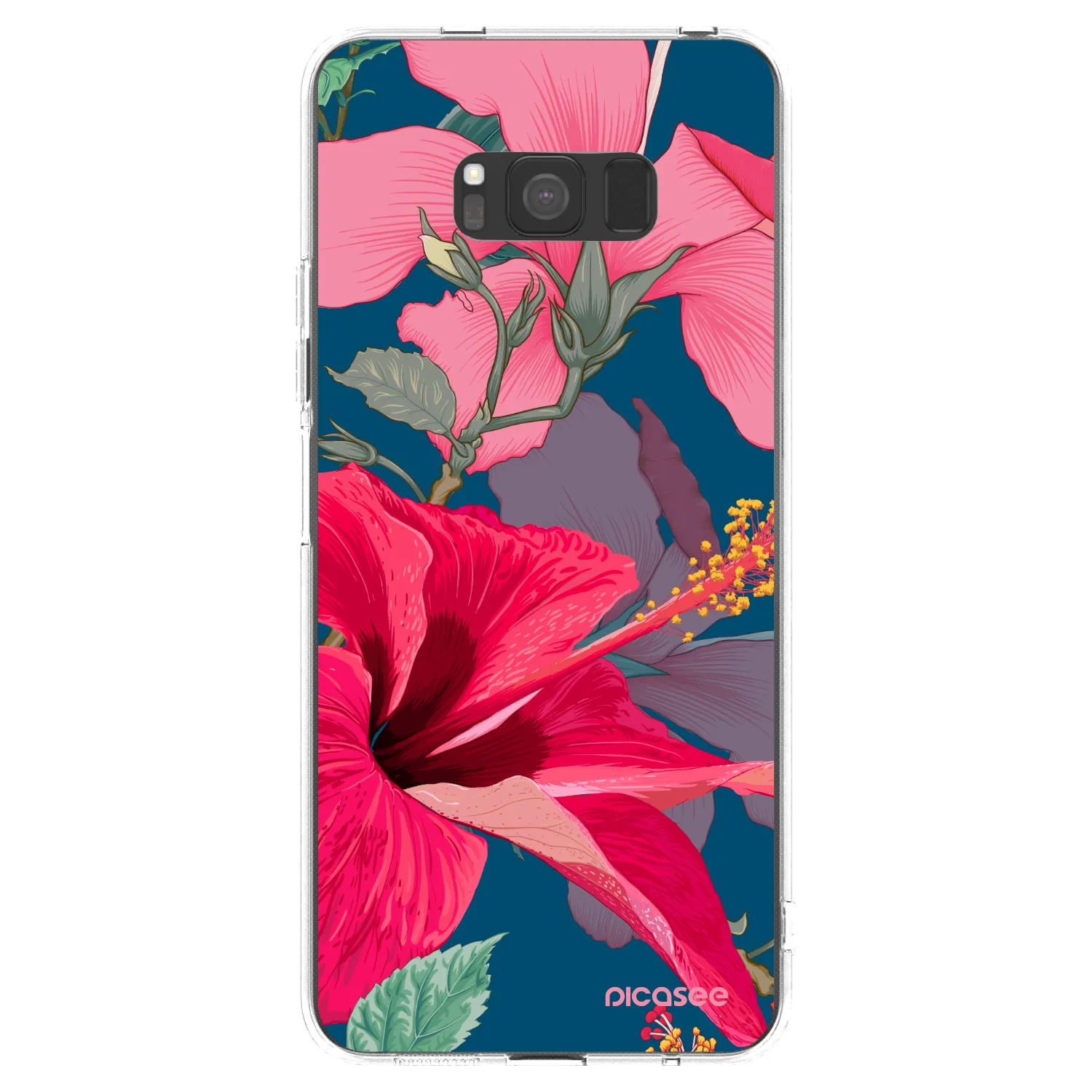 Picasee silikónový prehľadný obal pre Samsung Galaxy S8 G950F - Hibiscus