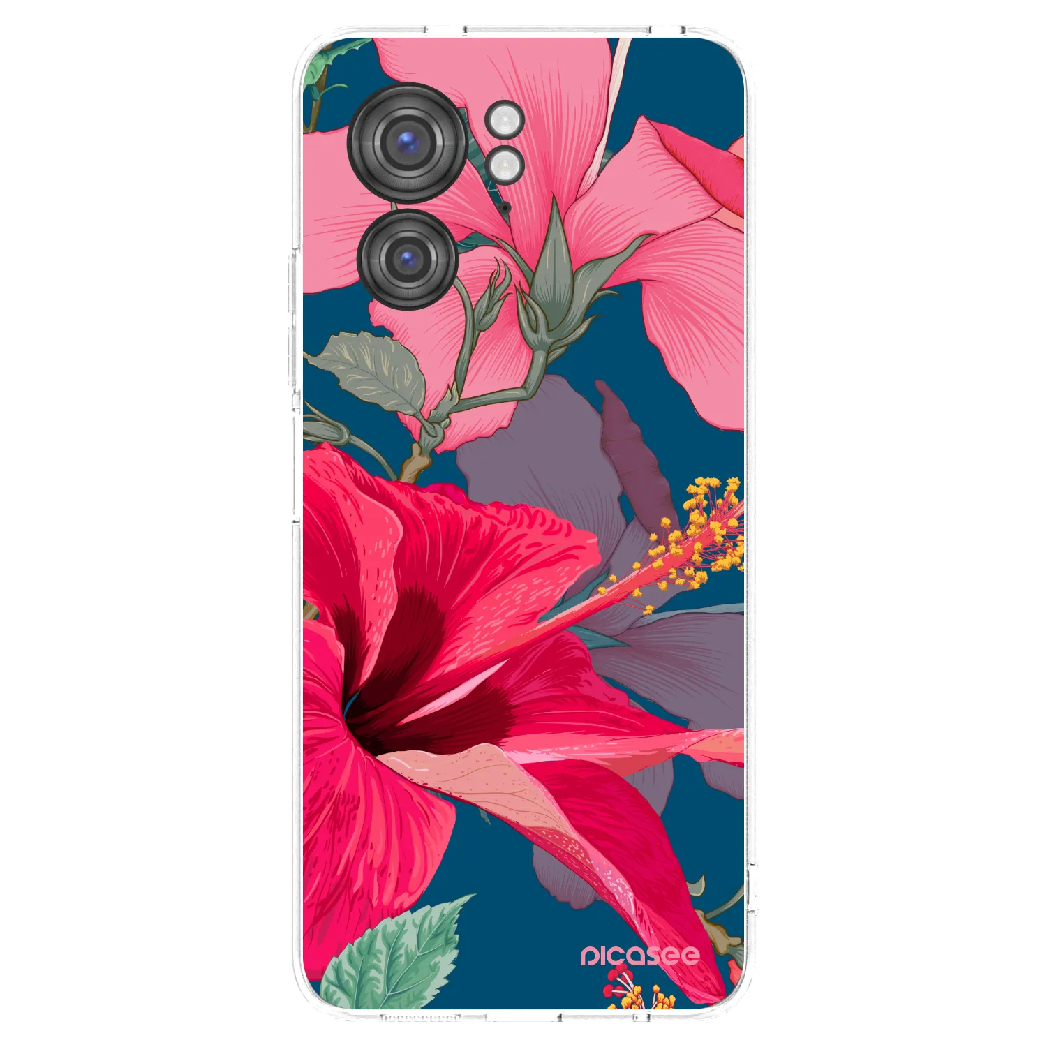 Picasee silikónový prehľadný obal pre Motorola Edge 40 - Hibiscus