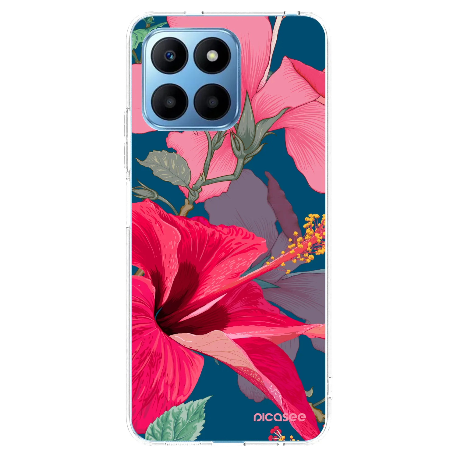 Picasee silikónový prehľadný obal pre Honor 70 Lite - Hibiscus
