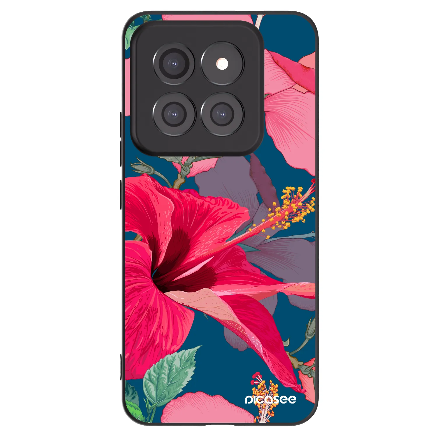 Picasee silikónový čierny obal pre Xiaomi 14 Pro - Hibiscus