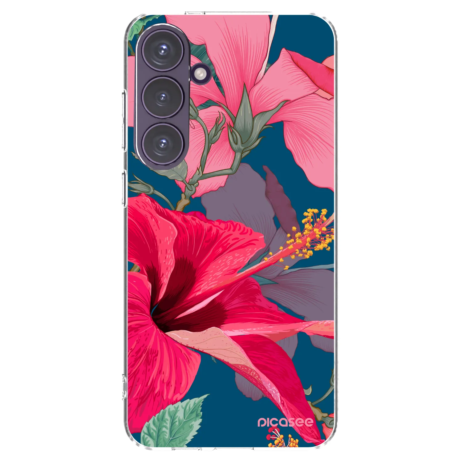 Picasee silikónový prehľadný obal pre Samsung Galaxy S24+ S926B 5G - Hibiscus