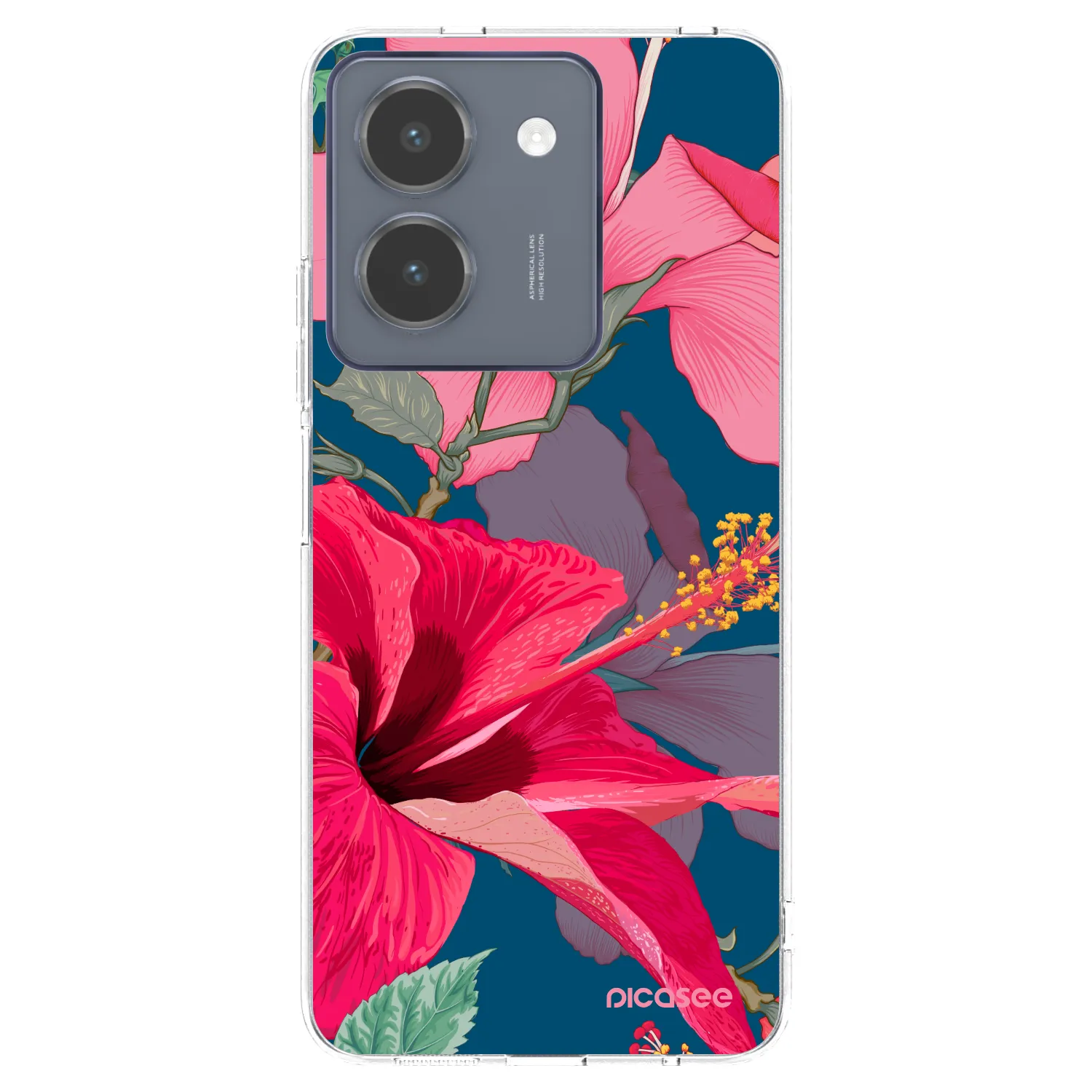 Picasee silikónový prehľadný obal pre Vivo Y36 4G - Hibiscus