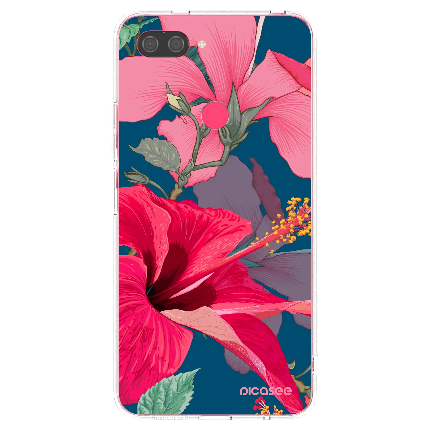 Picasee silikónový prehľadný obal pre Xiaomi Mi 8 Lite - Hibiscus