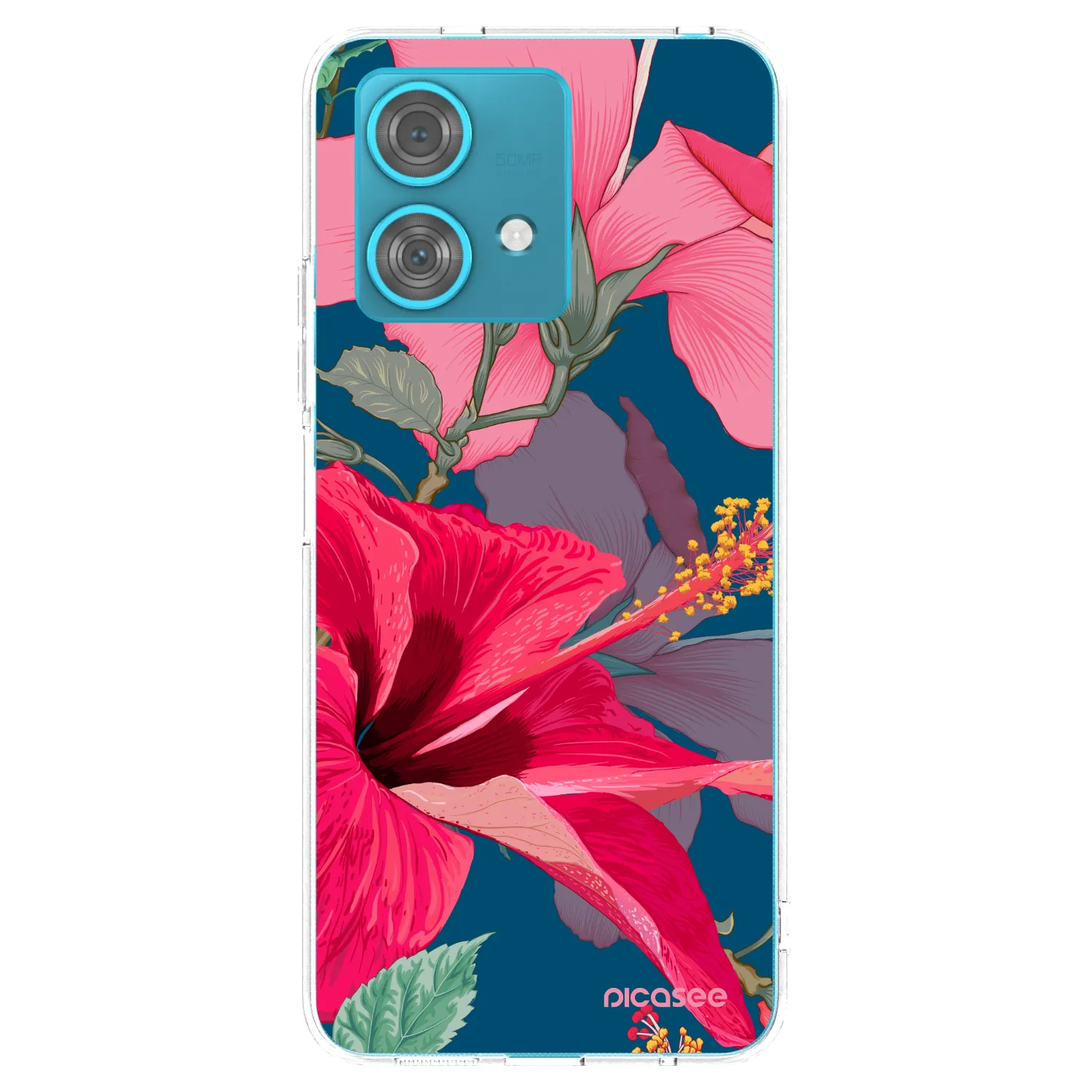 Silikónový prehľadný obal pre Motorola Edge 40 Neo - Hibiscus
