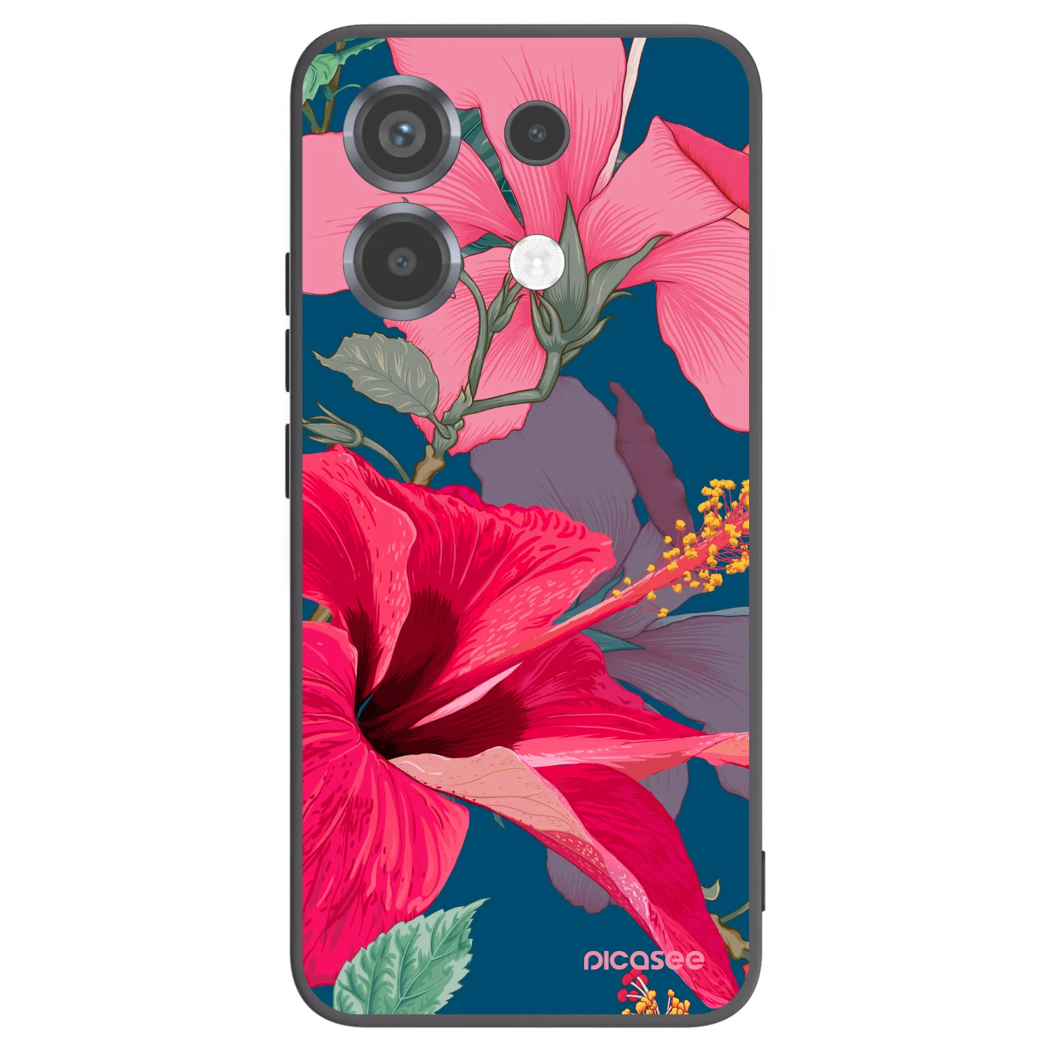 Picasee silikónový čierny obal pre Xiaomi Poco X6 - Hibiscus