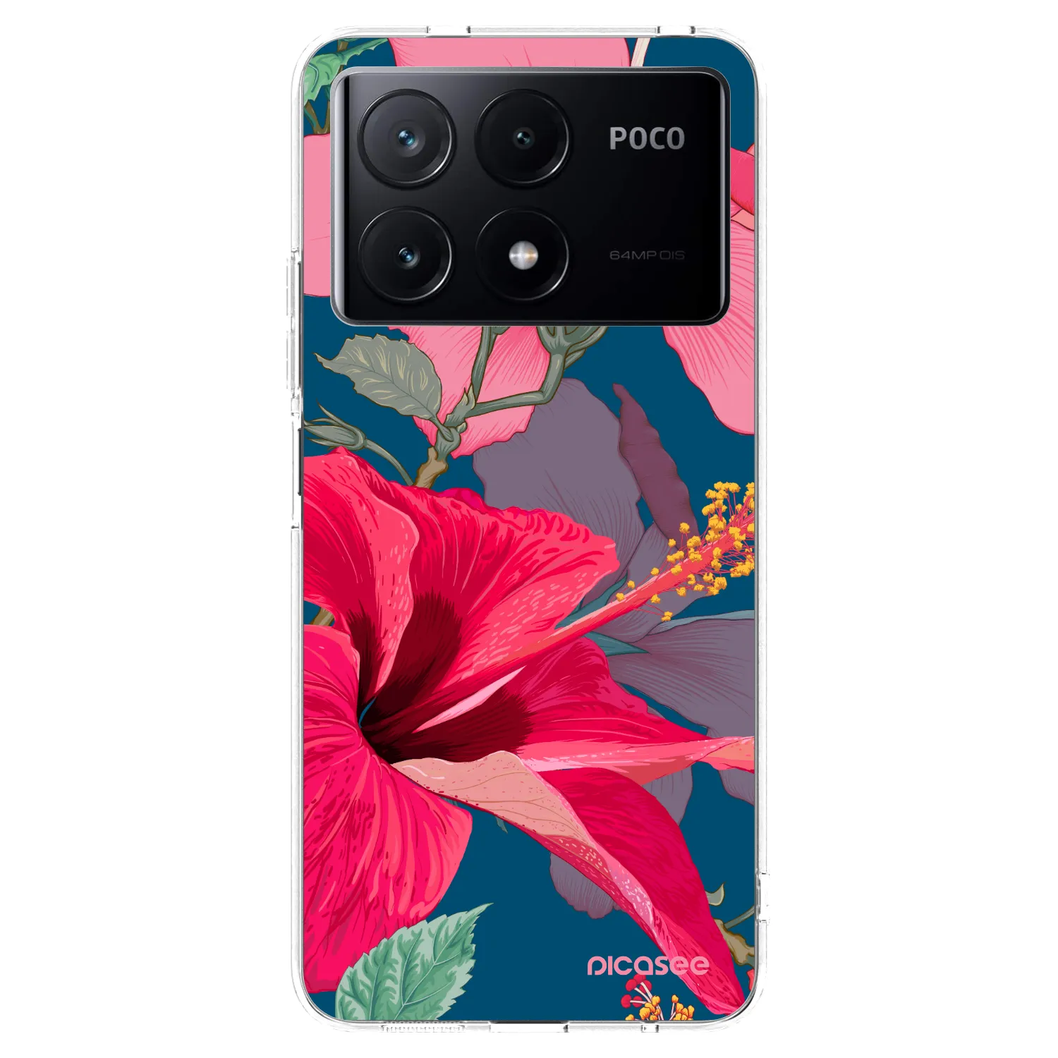 Picasee silikónový prehľadný obal pre Xiaomi Poco X6 Pro - Hibiscus