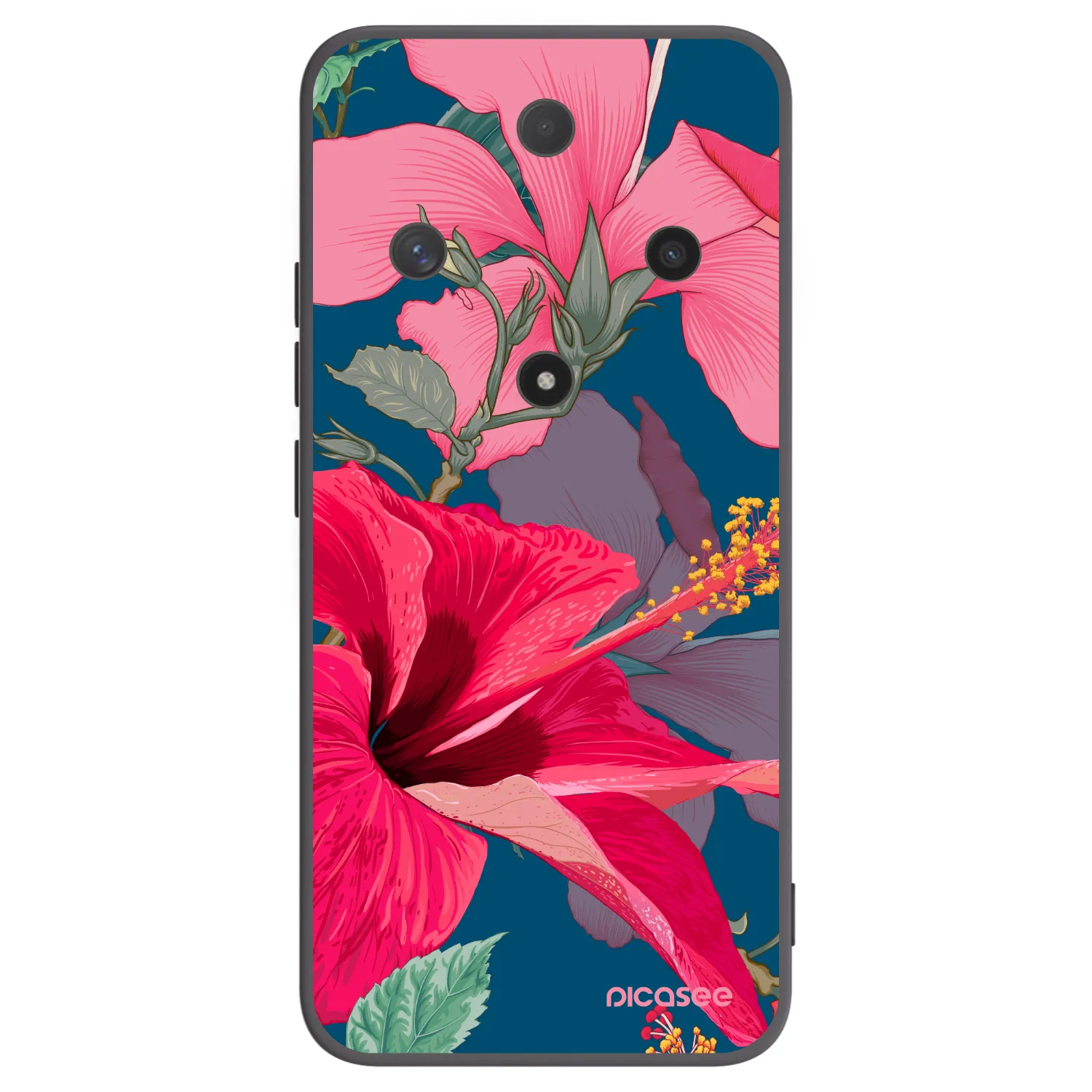 Picasee silikónový čierny obal pre Honor Magic6 Lite 5G - Hibiscus