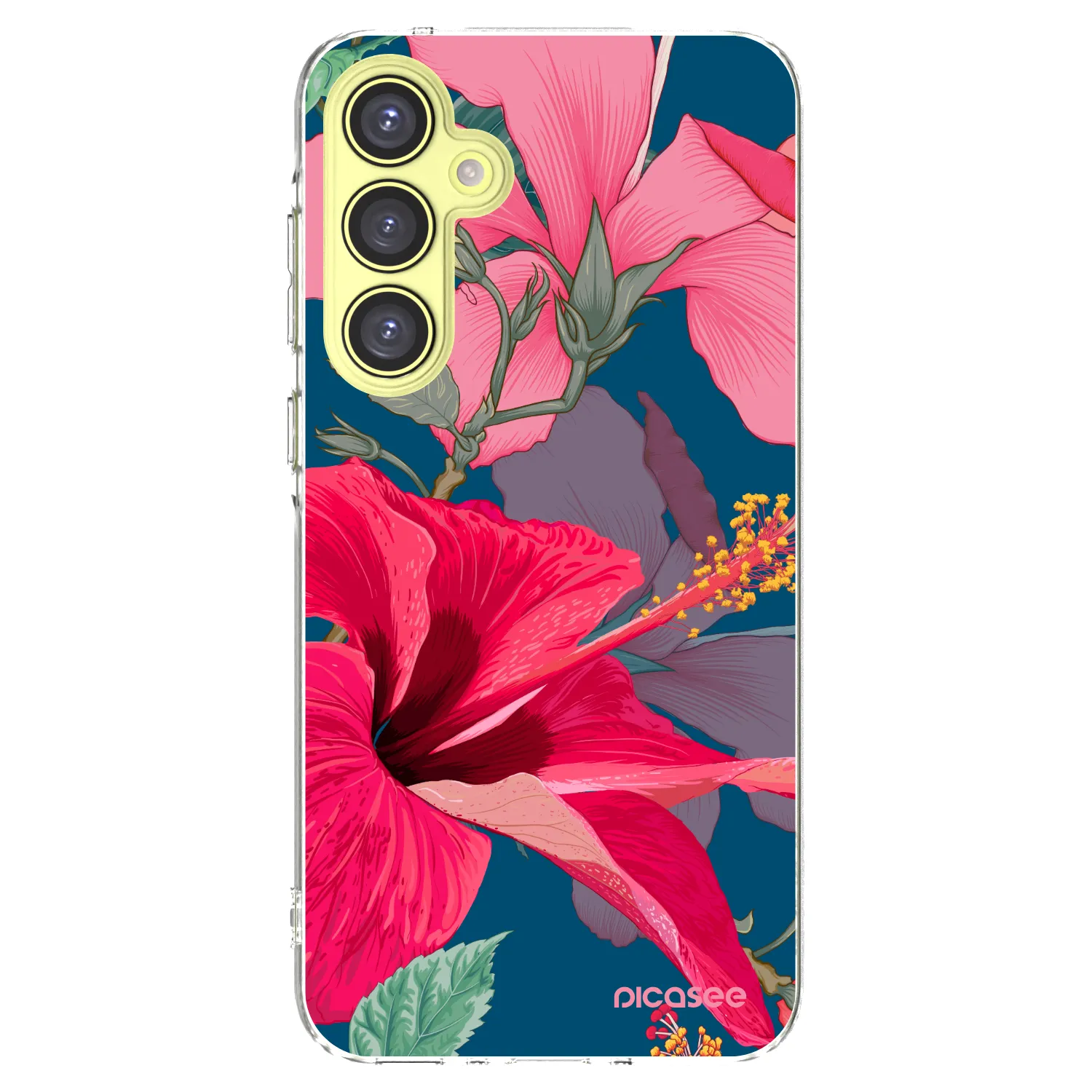 Picasee silikónový prehľadný obal pre Samsung Galaxy A35 5G A356B - Hibiscus