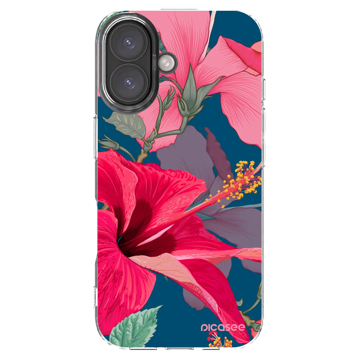 Picasee silikónový prehľadný obal pre Apple iPhone 16 - Hibiscus