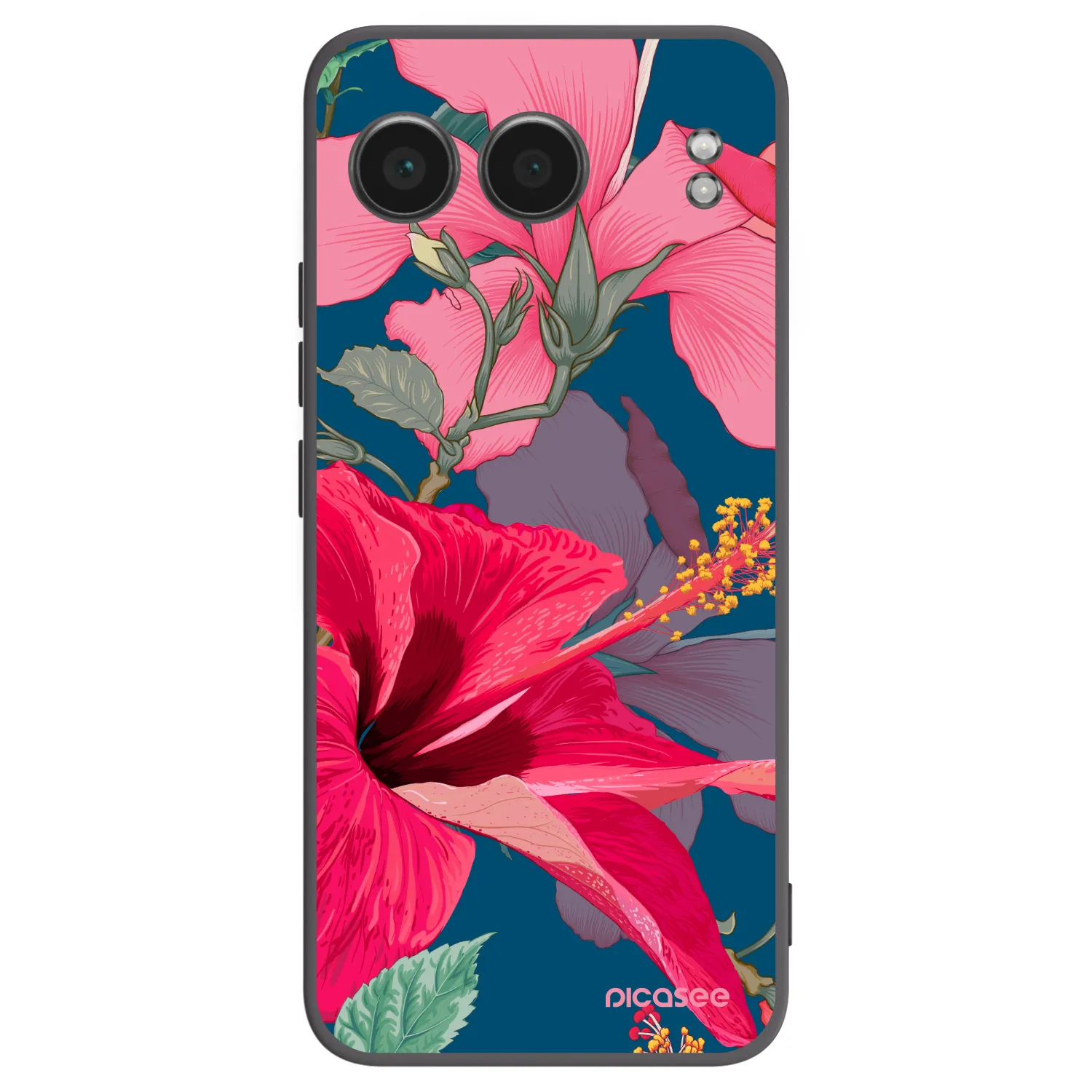 Picasee silikónový čierny obal pre OnePlus Nord 4 - Hibiscus