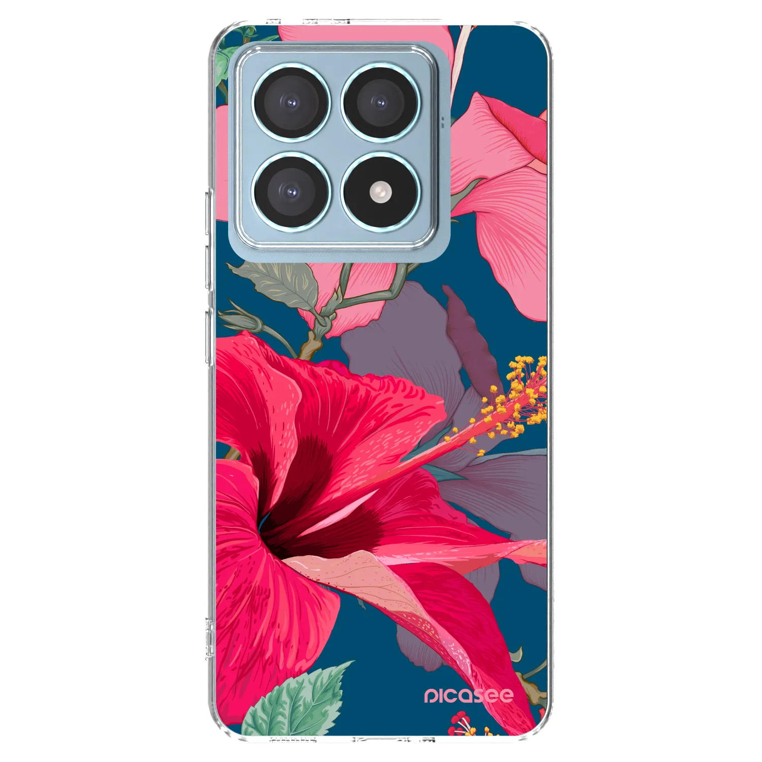 Picasee silikónový prehľadný obal pre Xiaomi 14T Pro - Hibiscus