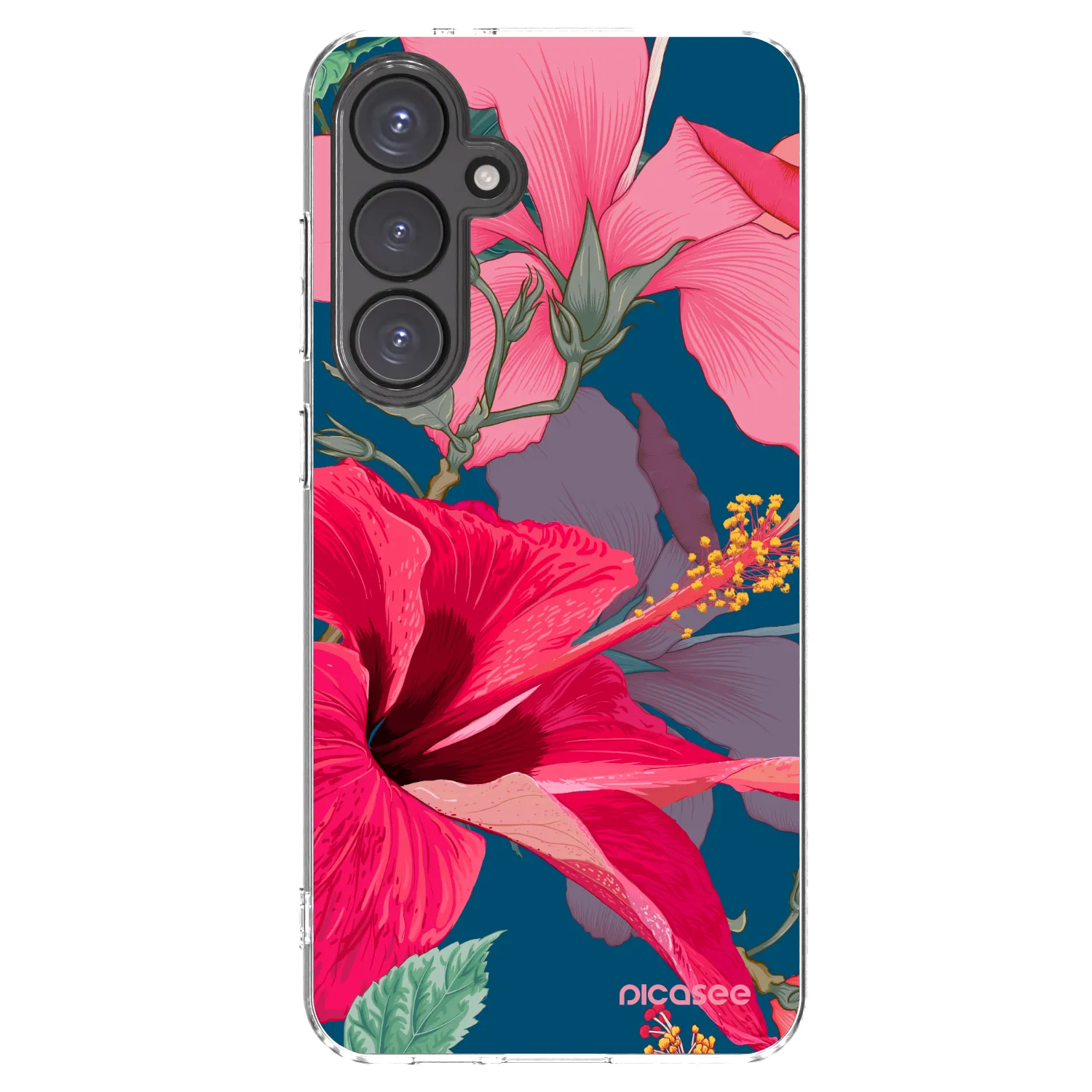 Picasee silikónový prehľadný obal pre Samsung Galaxy S24 FE S721B - Hibiscus